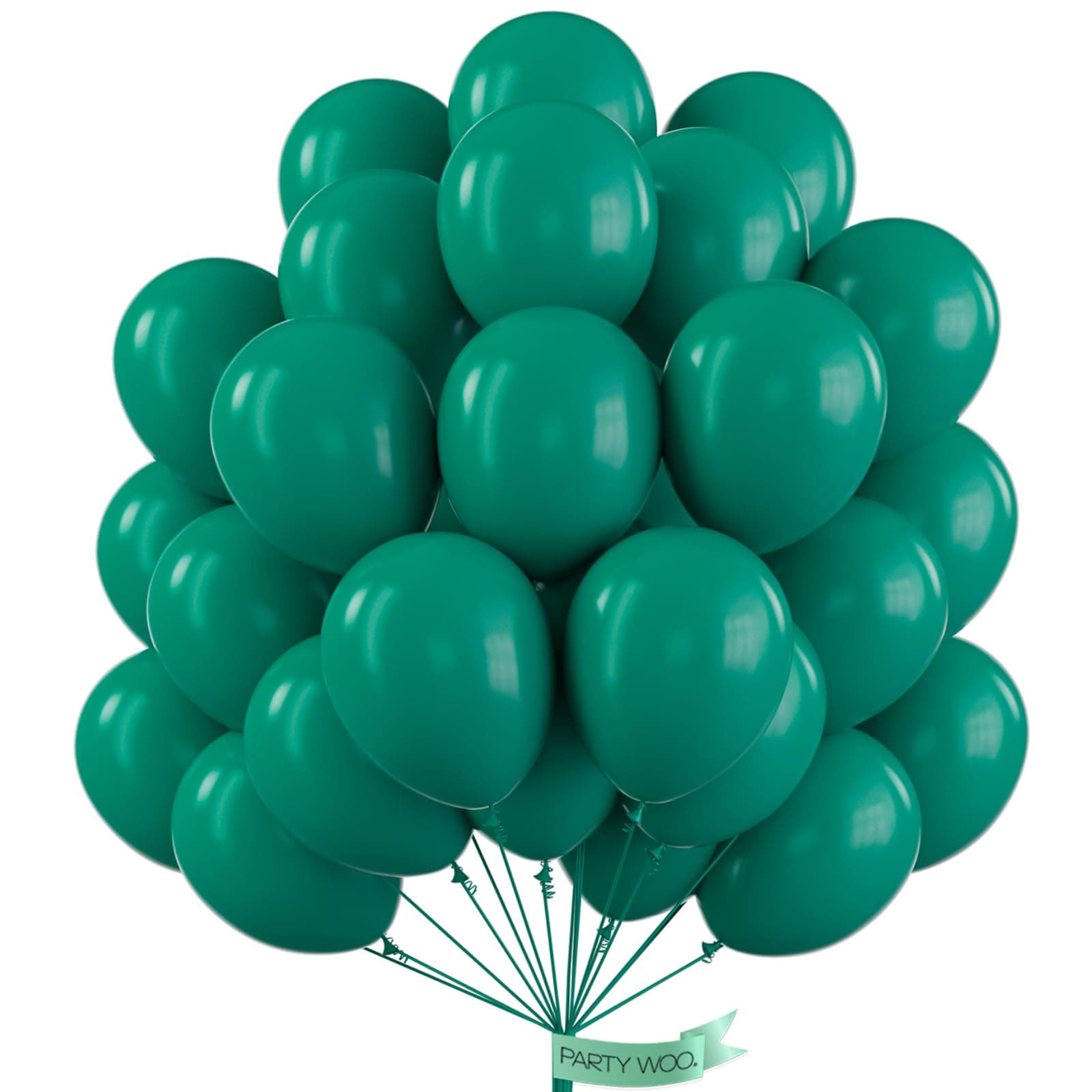 PartyWoo Forest Green Balloons, 50 pcs 12 Inch Boho Green Balloons, Dark Green Balloons for Balloon Garland Balloon Arch as Party Decorations, Birthday Decorations, Baby Shower Decorations, Green-F14