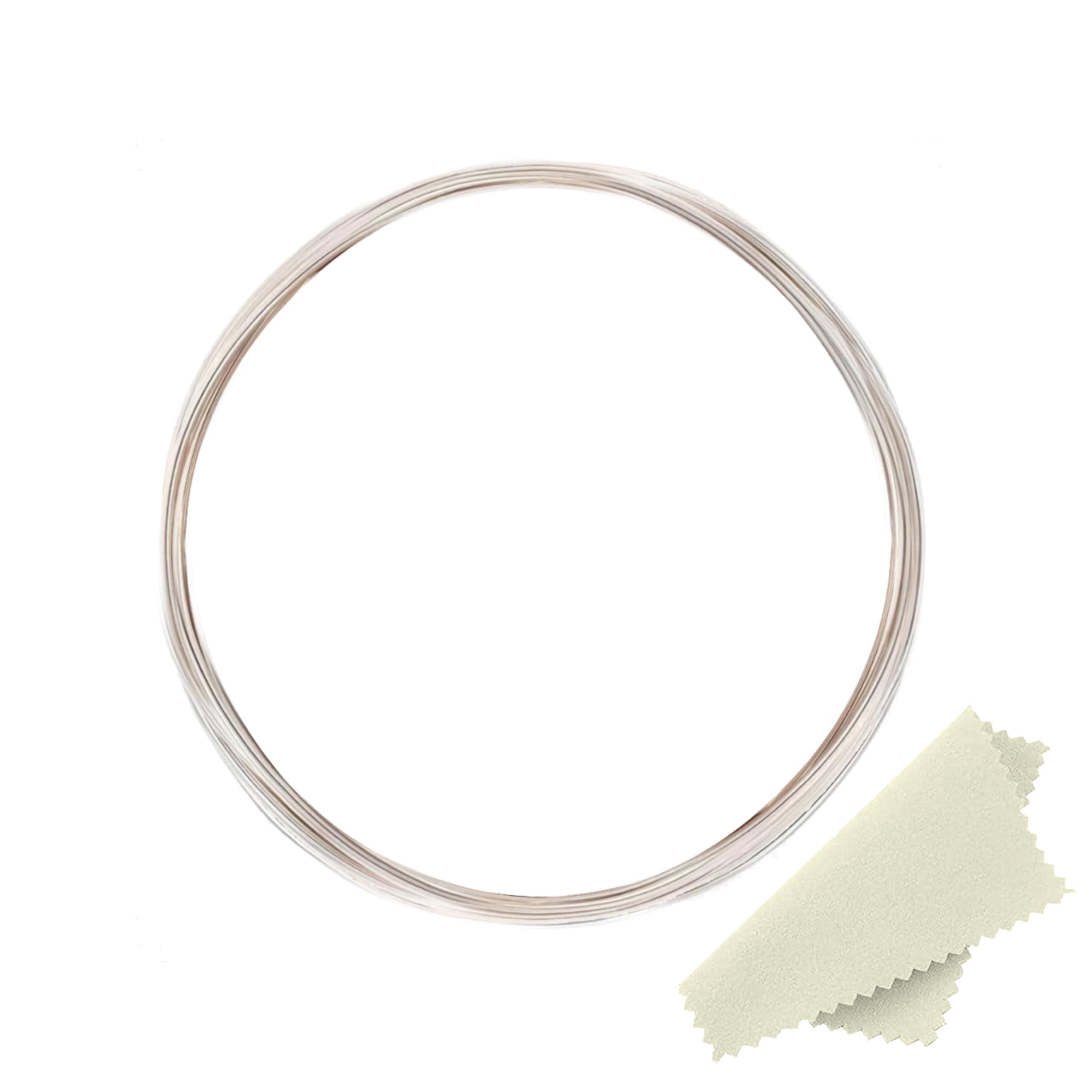 YEJJET 925 Sterling Silver Wire for Jewelry Making Wire 20 Gauge Half Hard Round Making Wire 5 FT