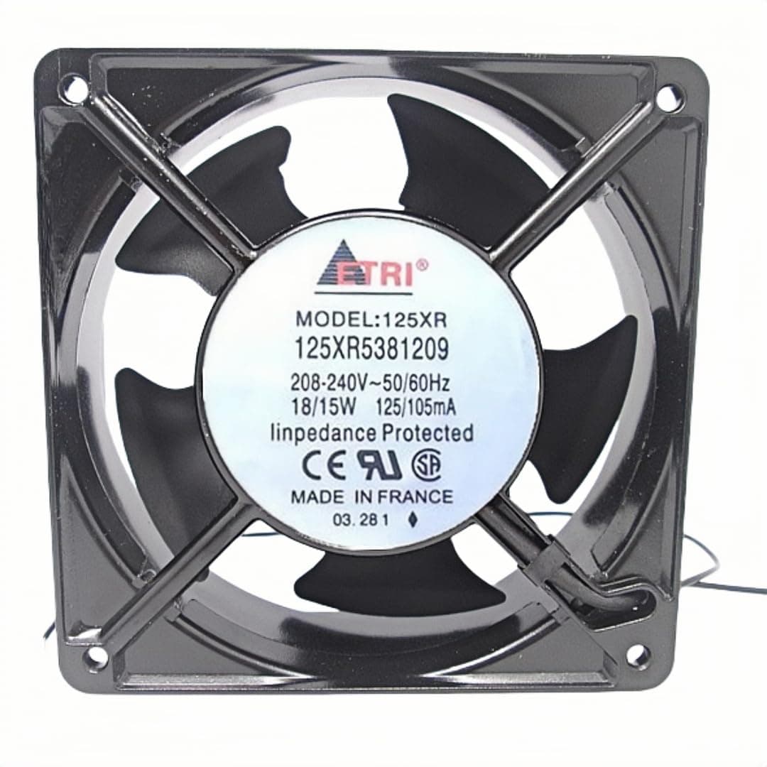 125XR 125XR5381209 208-240V 125/105mA 120mm Fan - 18/15W 12038 12CM 2-Wire Cooling Fan
