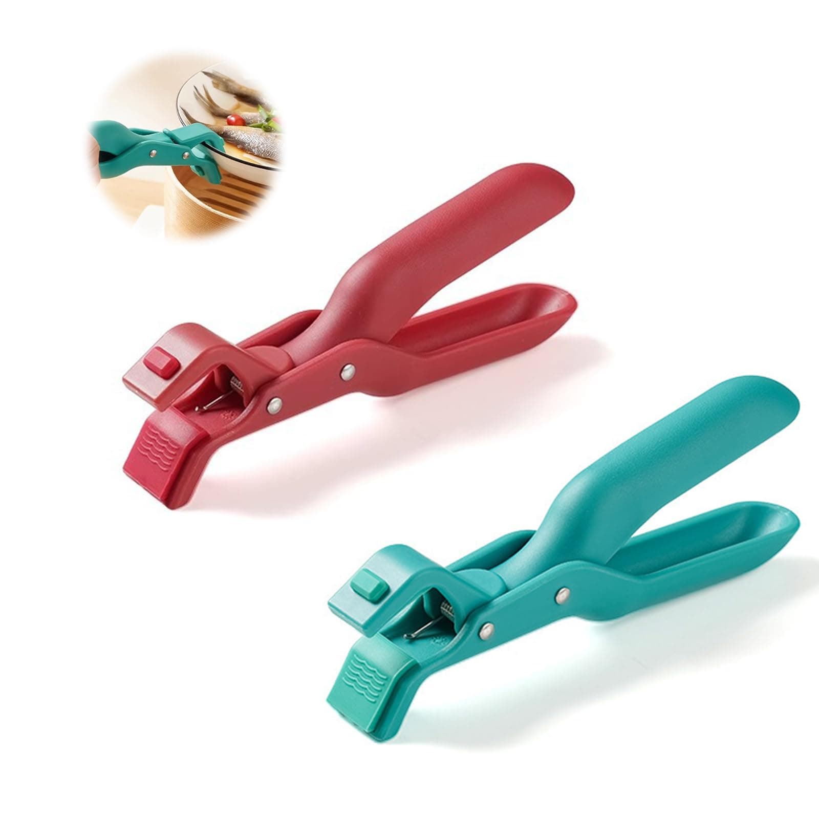 2 Pcs Hot Plate Gripper, Multi-Purpose Anti-Scald Bowl Holder Clip, Hot Bowl Holder for Hot Food, Pan Gripper Anti-Scalding Clip Hot Plate Gripper Hot Bowl Dish Gripper Clips Tongs Clamp for Kitchen