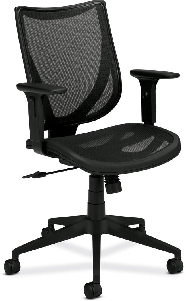 basyx by HON HVL562 Mid-Back Mesh Back Chair for Office or Computer Desk, Black
