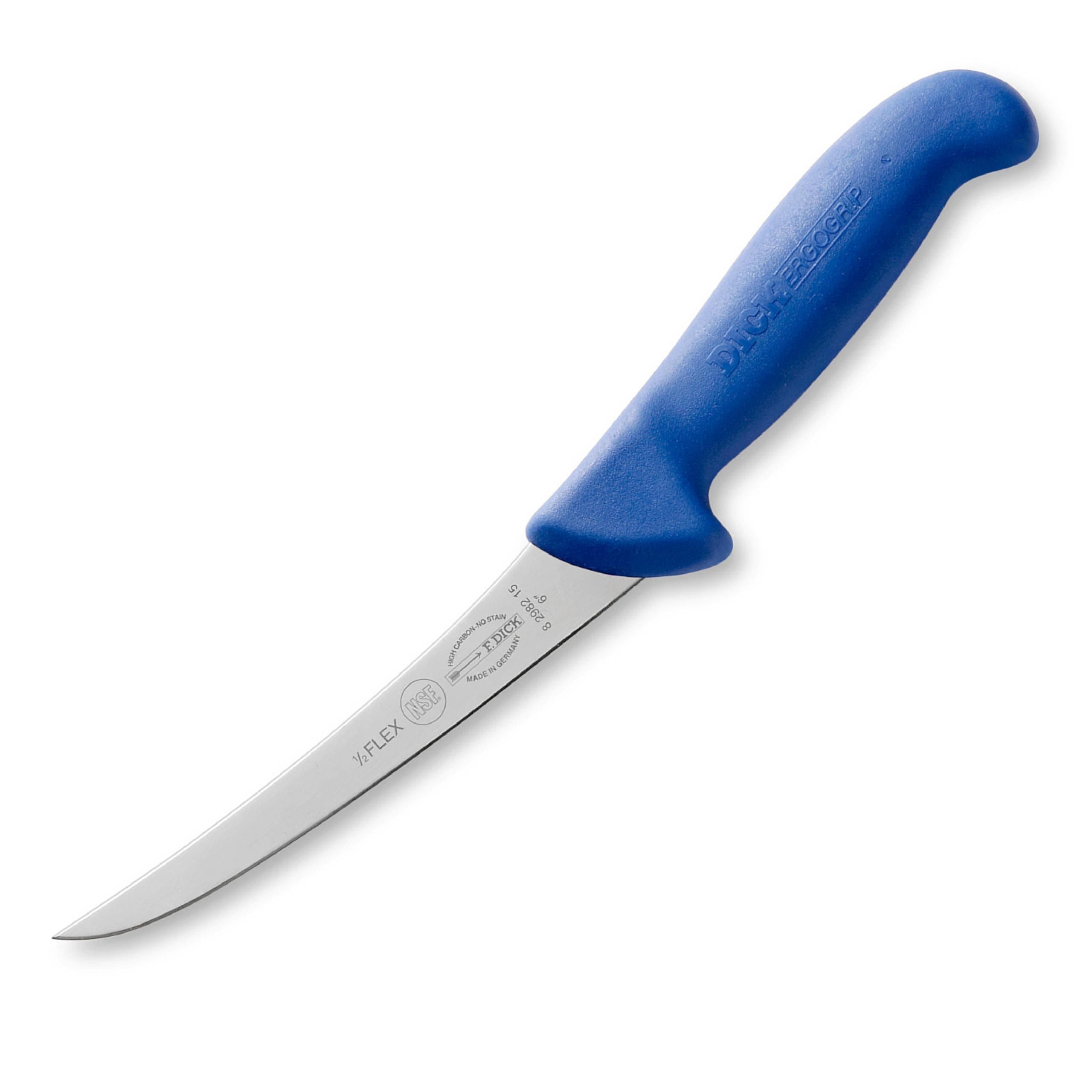 Friedr. Dick 8298215 Blue 6" Curved Semi-Flexible Boning Knife