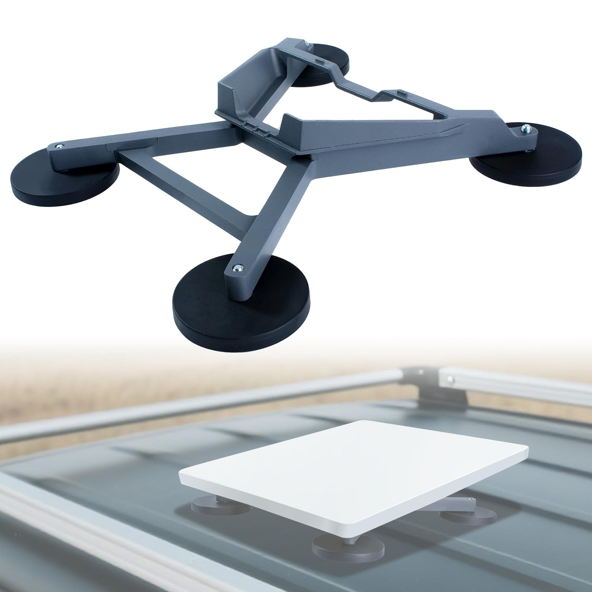 Edihia Starlink Mini Magnetic Mount for Vehicle Roof, Heavy-Duty Magnet Base with Secure Hold for RV, Car, Truck & Boat (Gray)