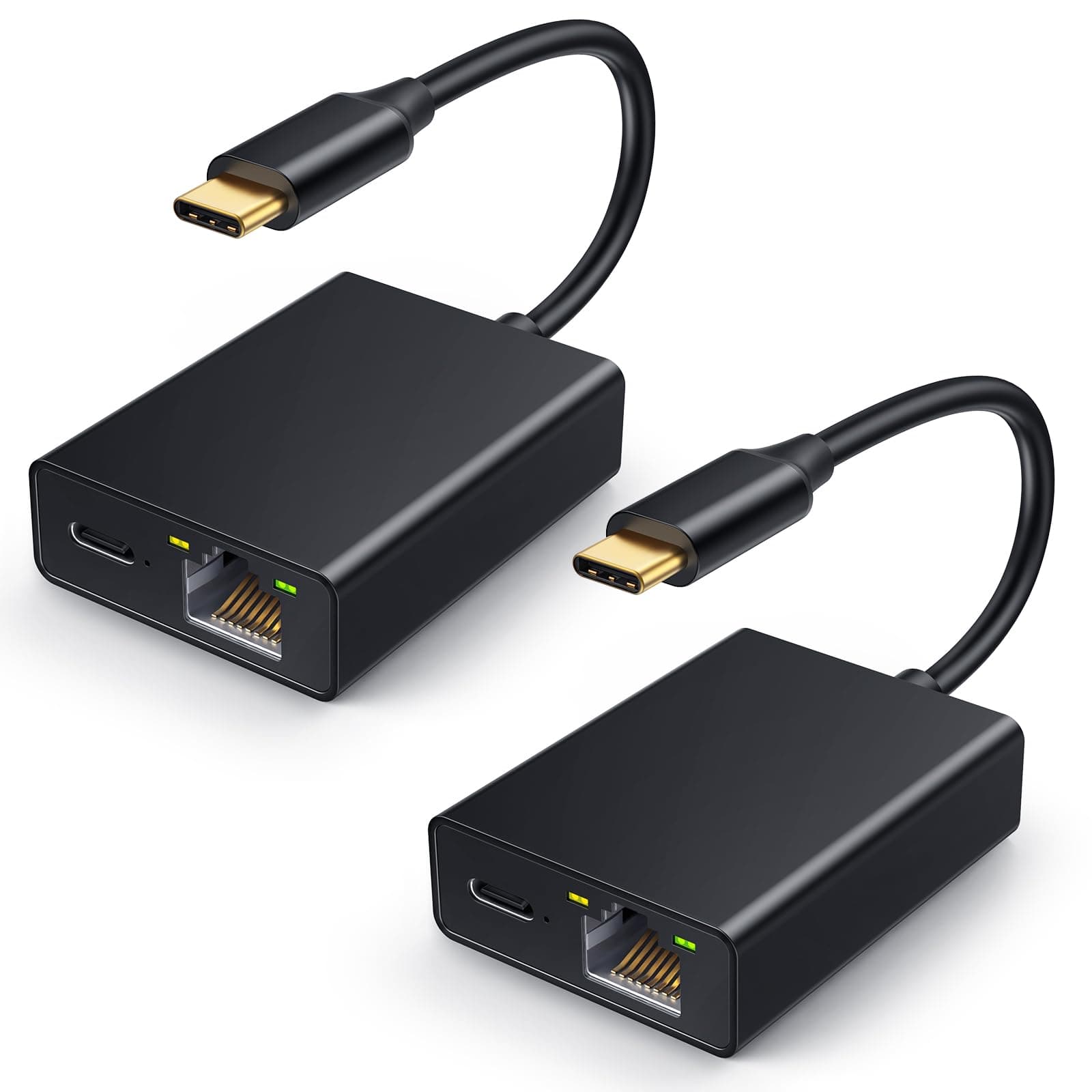 ELECTOP Ethernet Adapter for Chromecast with Google TV, USB Type C to RJ45 Ethernet Network Adapter Compatible with Google TV Chromecast HD/4K and More Streaming TV Sticks, 2 Pack