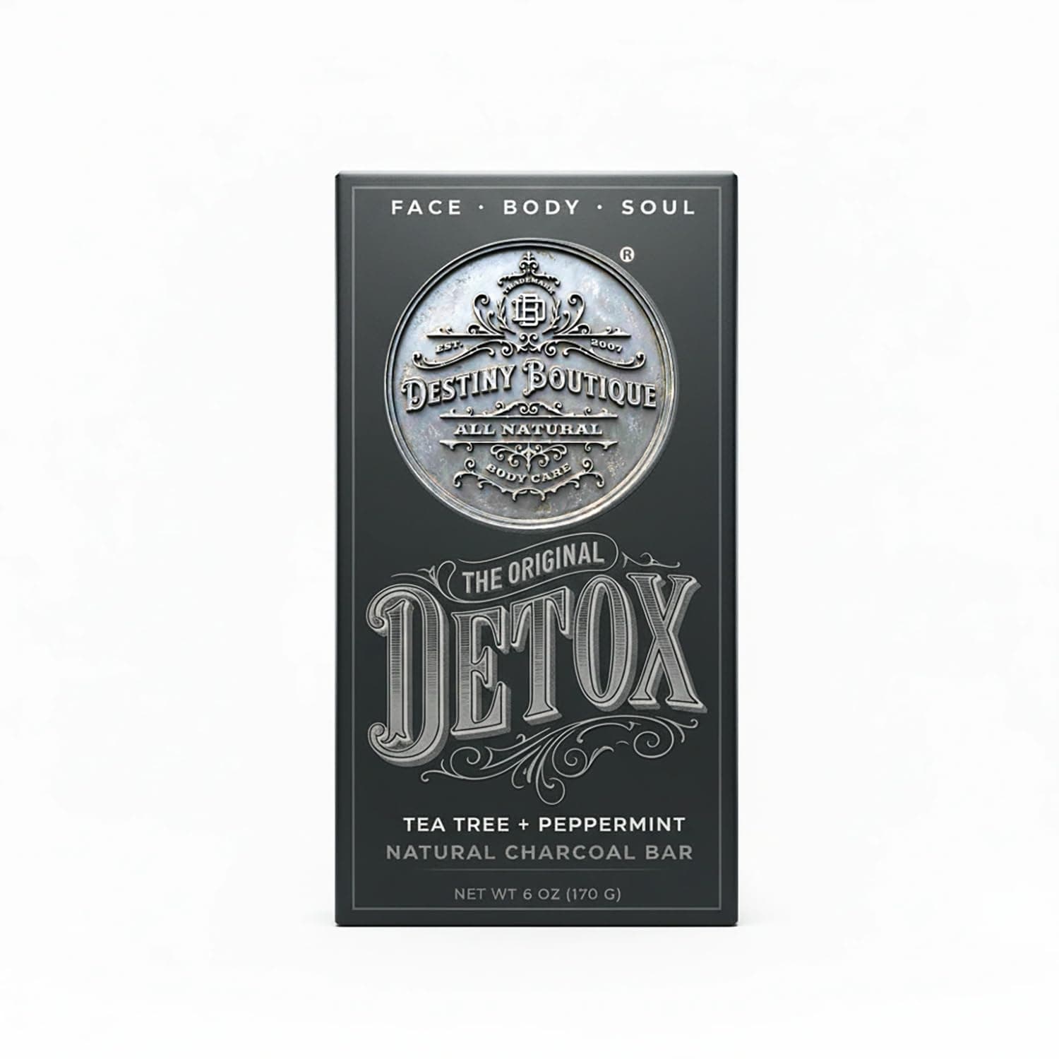 Destiny Boutique Charcoal Facial Soap DETOX, Pack of 2