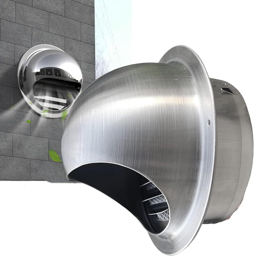 AZENHUA 3" 4" 6" Air Outlet Vent, Wall Exhaust Cover, 304 Stainless Steel Exhaust Grille, Rainproof, Anti-Rust, Dryer Vent Cover