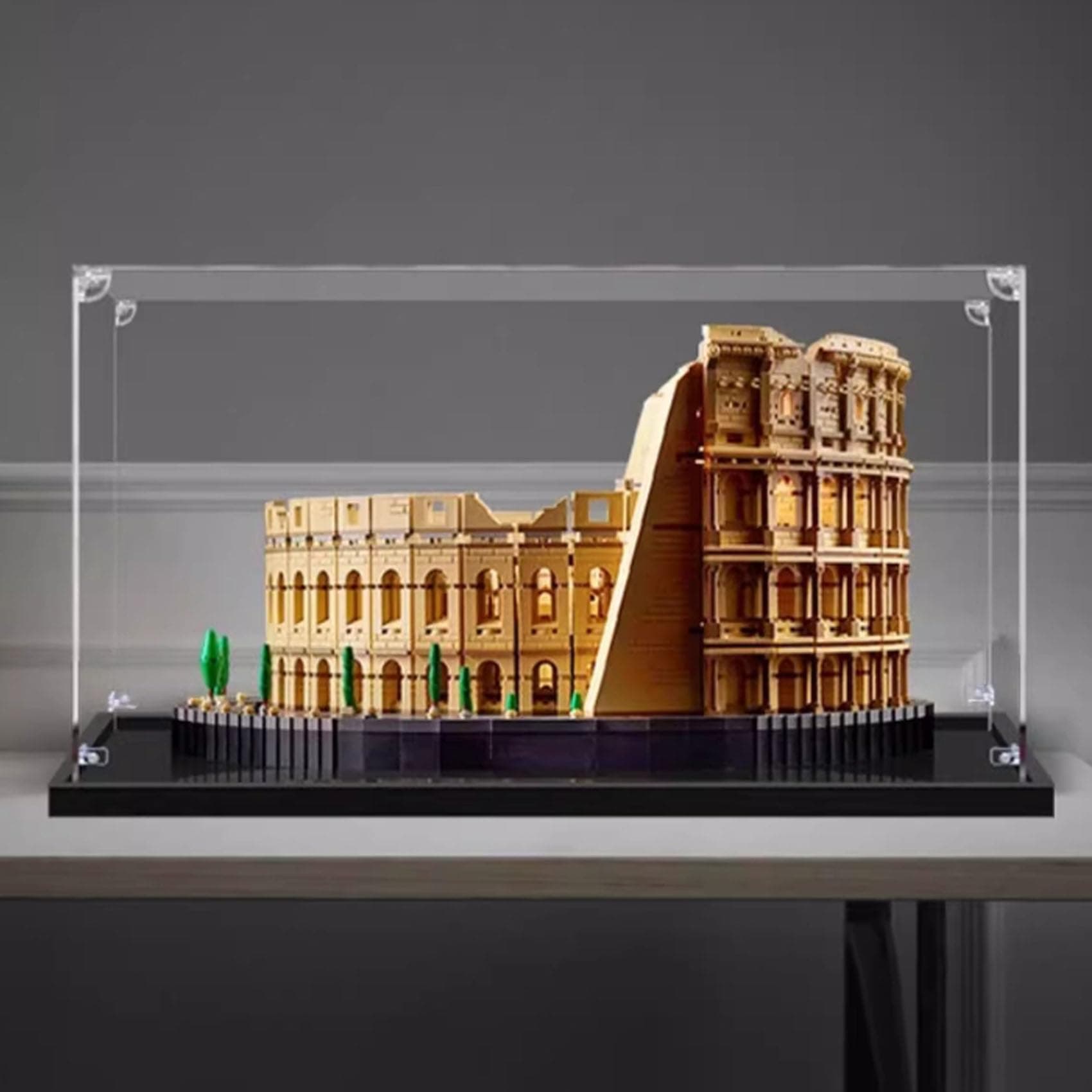 Acrylic Display Box for Lego 10276 Roman Colosseum Model Kit, Dustproof Clear Box, Collectible Countertop Display Case (Box Only) (3mm)