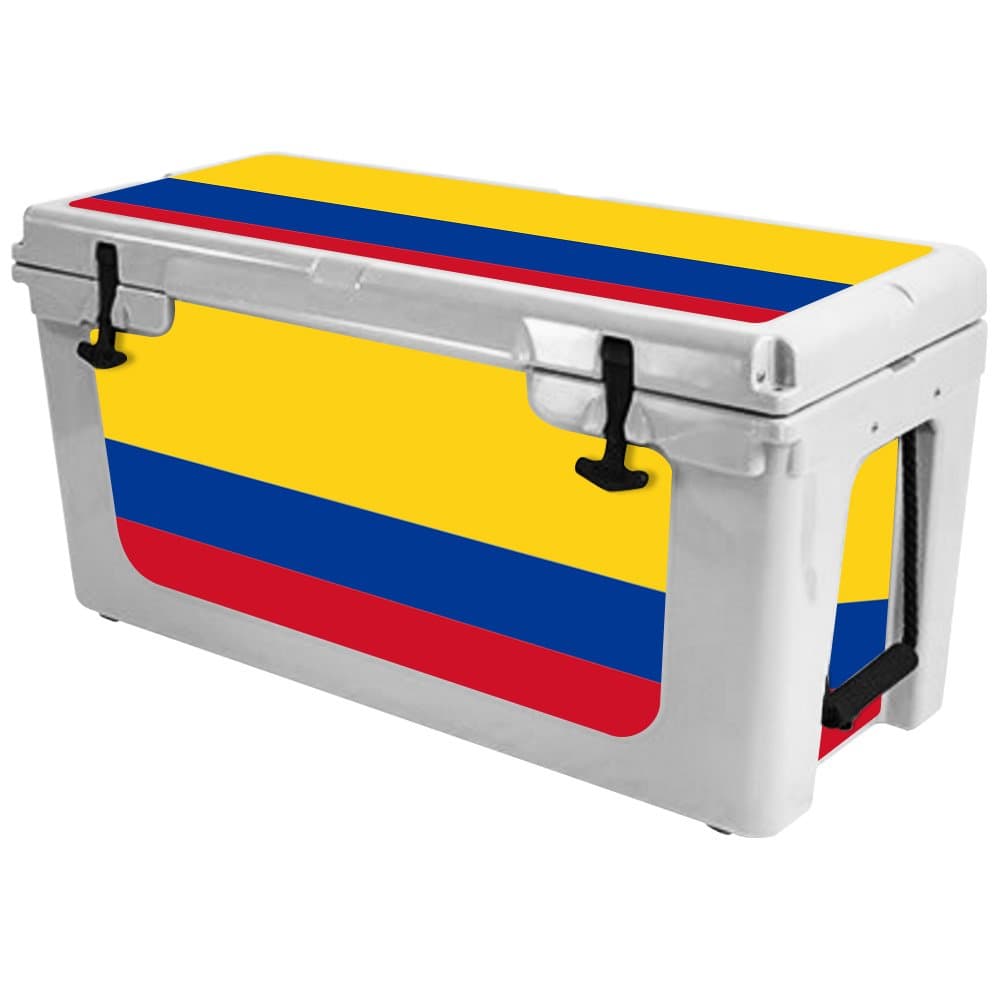 MightySkins (Cooler Not Included) Skin Compatible with RTIC 65 Cooler (2017 Model) - Colombian Flag | Protective, Durable, and Unique Vinyl Decal wrap Cover | Easy to Apply | Made in The USA