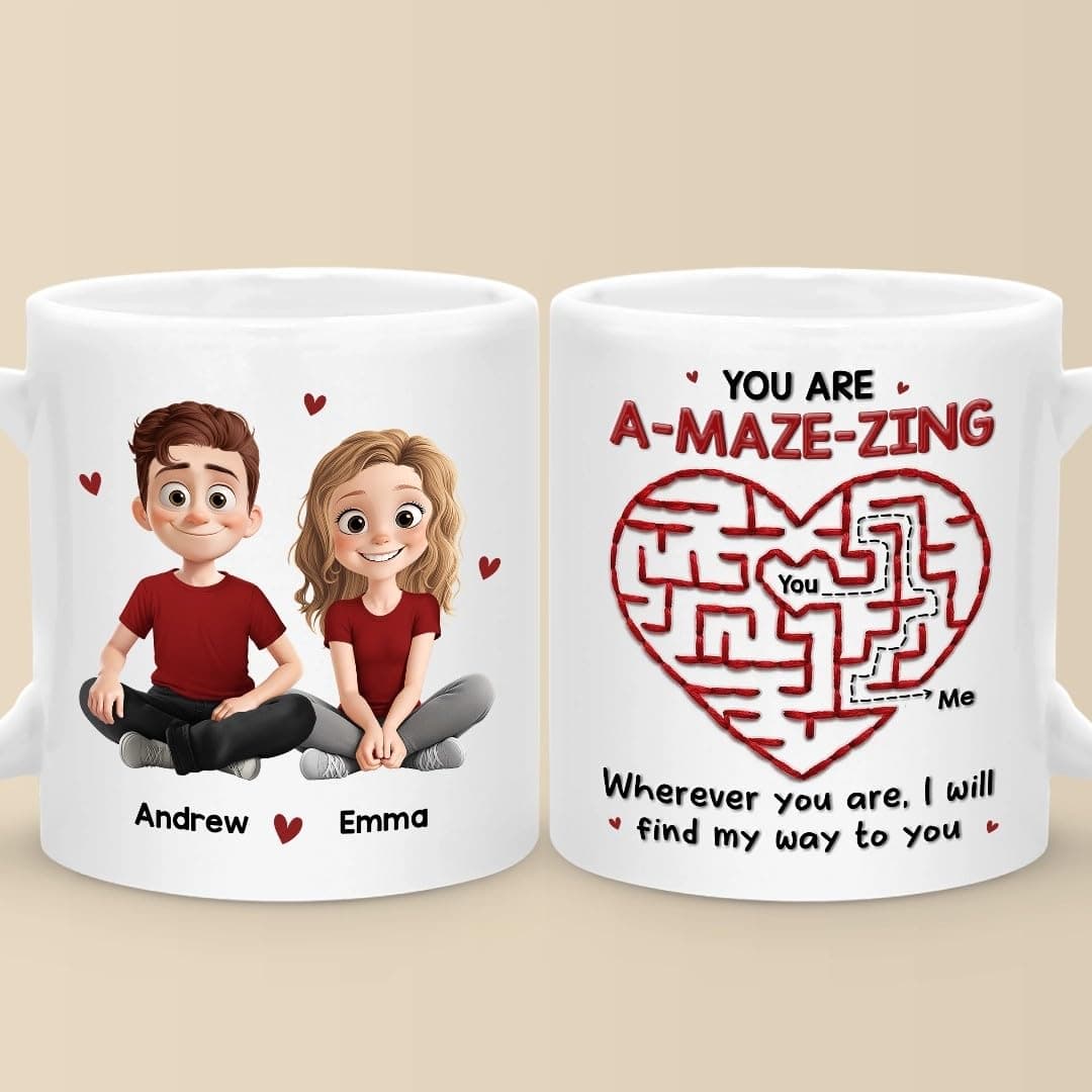 Joy Crafters Custom Mug, Personalized Anniversary Wedding Gifts For Husband And Wife, Him And Her, Stuck On You, Forever, Birthday Gifts For Husband From Wife, Coffee Cups Ceramic