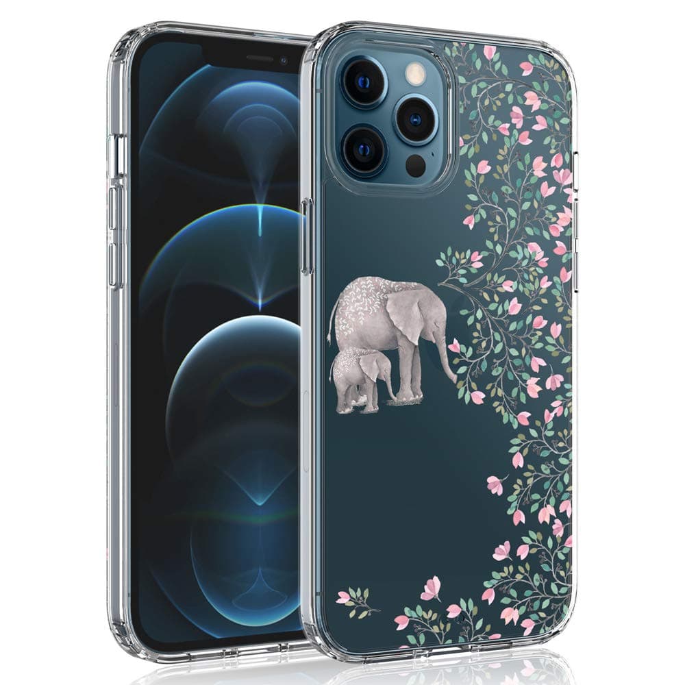 SYONER Clear Phone Case Cover for iPhone 12 Pro Max (6.7", 2020) [Elephant]