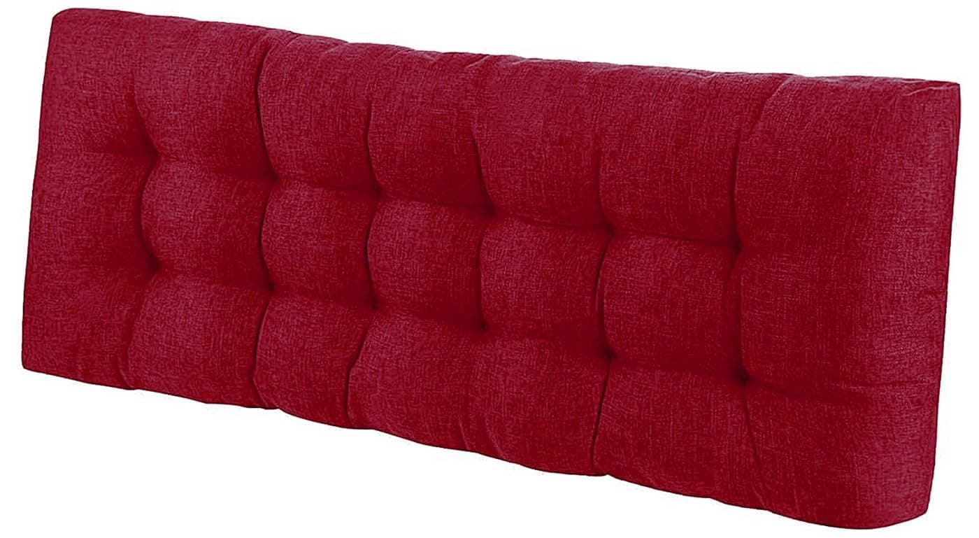 Indoor Bench Cushion Seat Pad 100cm x 40cm Linen Rectangle Bench Cushions 120x40 90 x 35 150 x 40, 8cm Thick for Bay Window Entryway with Non-Slip Backing(Wine red,120x50cm)
