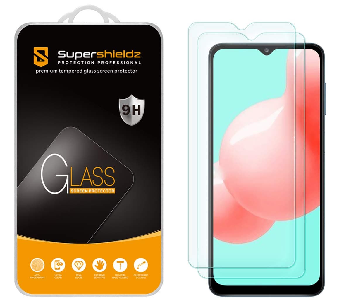 Supershieldz (2 Pack) Designed for Samsung Galaxy A32 5G Tempered Glass Screen Protector, Anti Scratch, Bubble Free