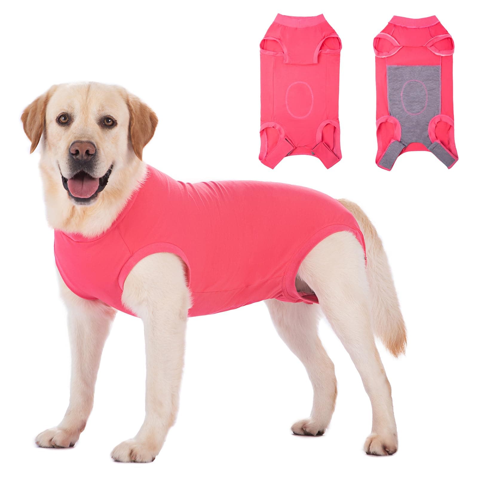 Axcimond Dog Recovery Suit Dog Onesie After Surgery Female Male Small Medium Large Dogs Surgical Recovery Suit Doggie Onesie Prevent Licking Spay Suits Chien Post Operation Dog Cone Collar Alternative