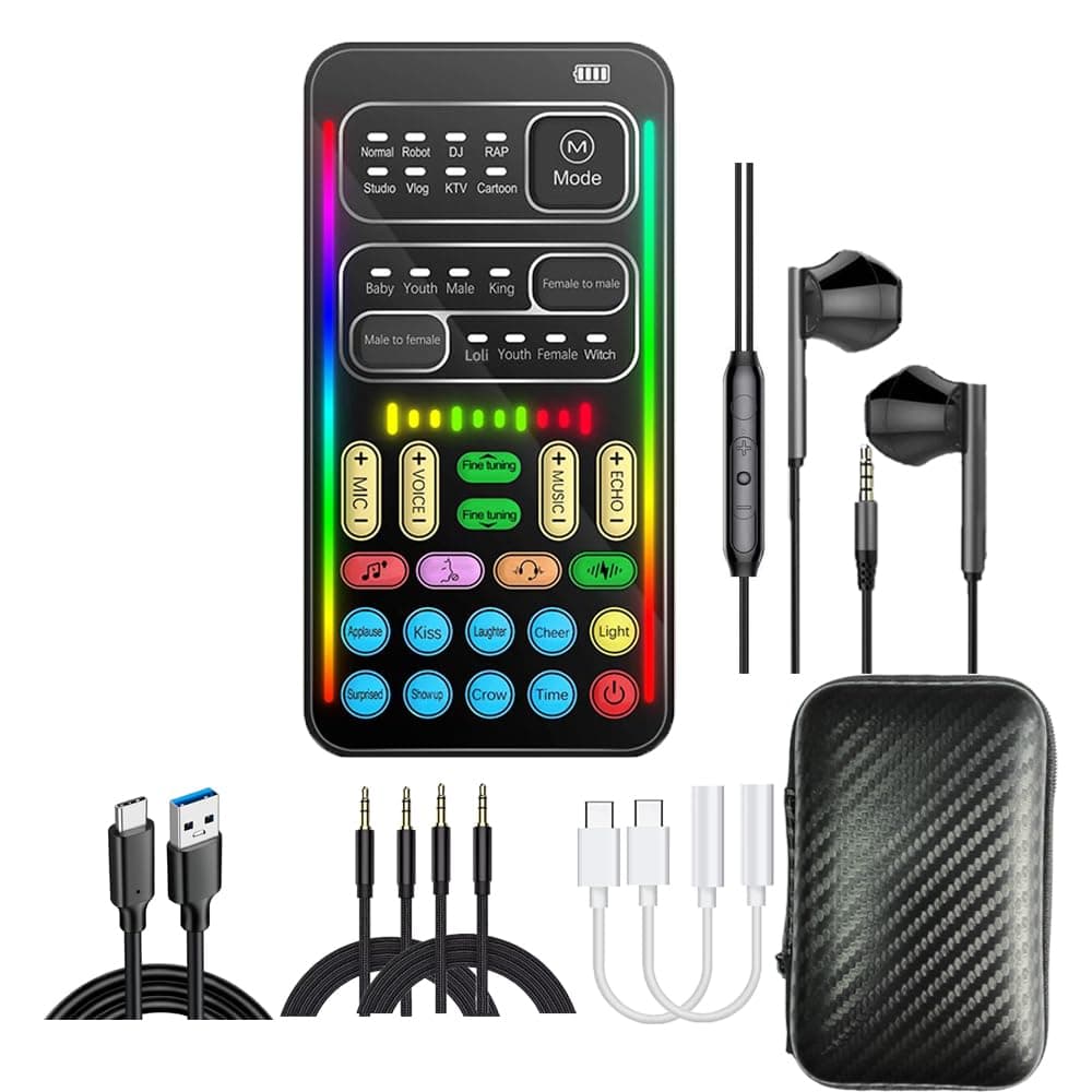 Voice Changer Sound Card Kit for Gaming, Streaming & Content Creation