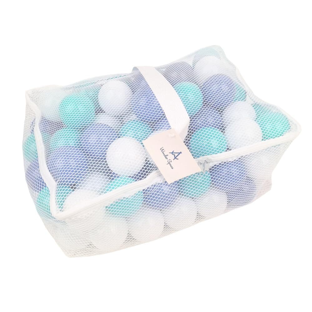 Wonder Space Soft Pit Balls, Chemical-Free Crush Proof Plastic Ocean Ball, BPA Free with No Smell, Safe for Toddler Ball Pit/Kiddie Pool/Indoor Baby Playpen (100 Balls, Mixed - Sea)