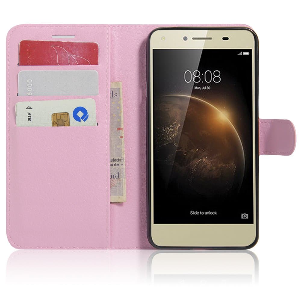 Manyip Phone Case Cover PU Leather Stand Wallet Flip Case Cover for Huawei Y6 ii(Elite)/Huawei Y5ii,Business Style Phone Protection Shell,The case with[Cash and Card Slots](JFC5-11)