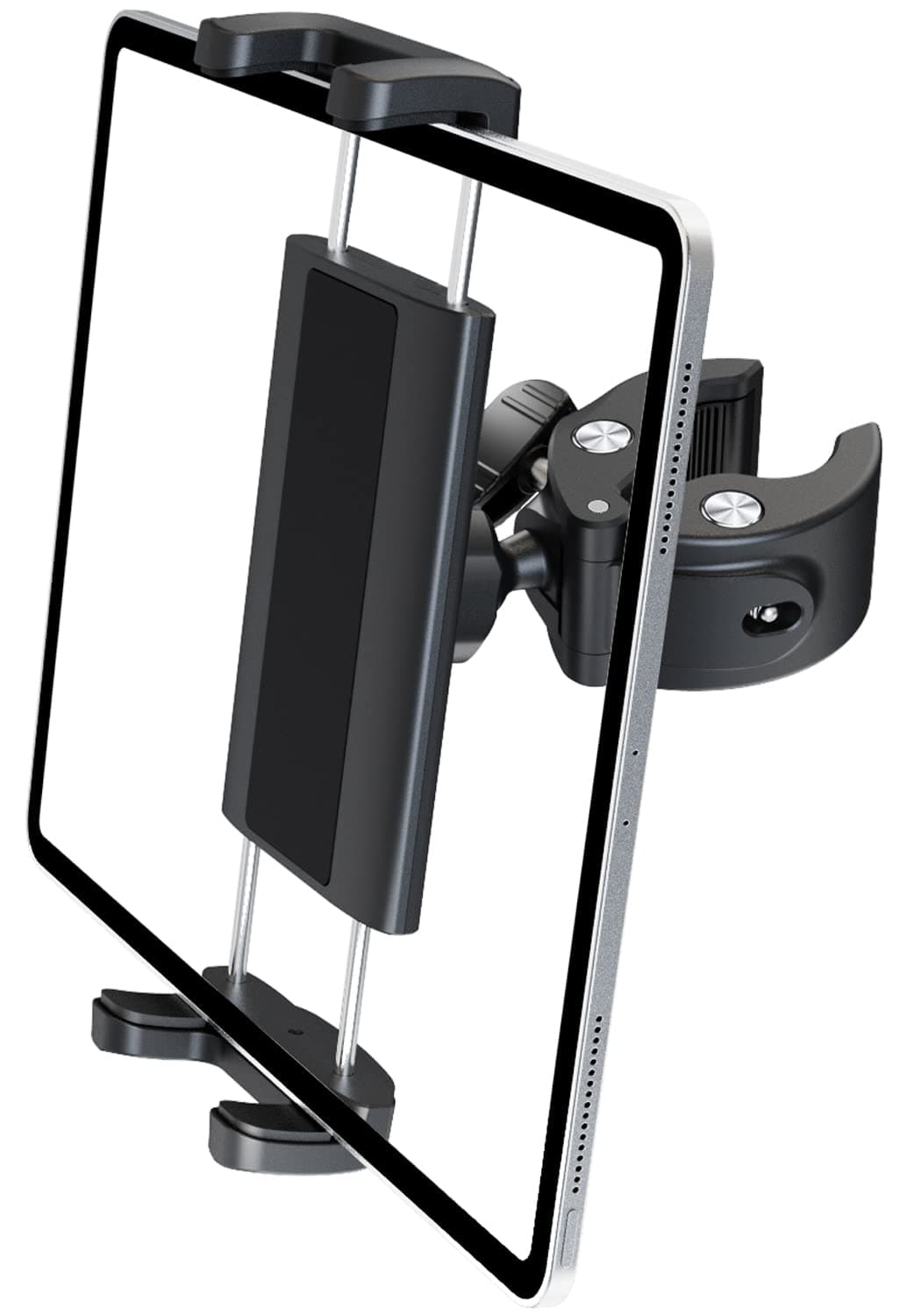 Charchendo Golf Cart Tablet Holder, [2 in 1] Universal Cell Phone Mount with Anti Shake 360° Adjustable for Wheelchair, Stroller Compatible with iPad Pro/Air/Mini, Smartphones More Devices 4-13''