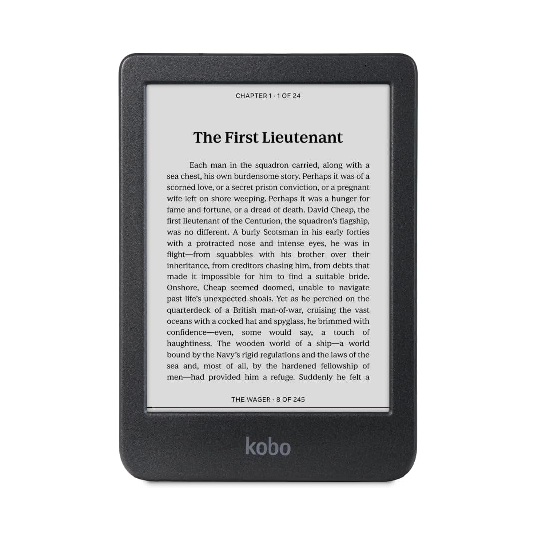 Kobo Clara BW eReader, 6” Touchscreen, Waterproof, 16GB, Black