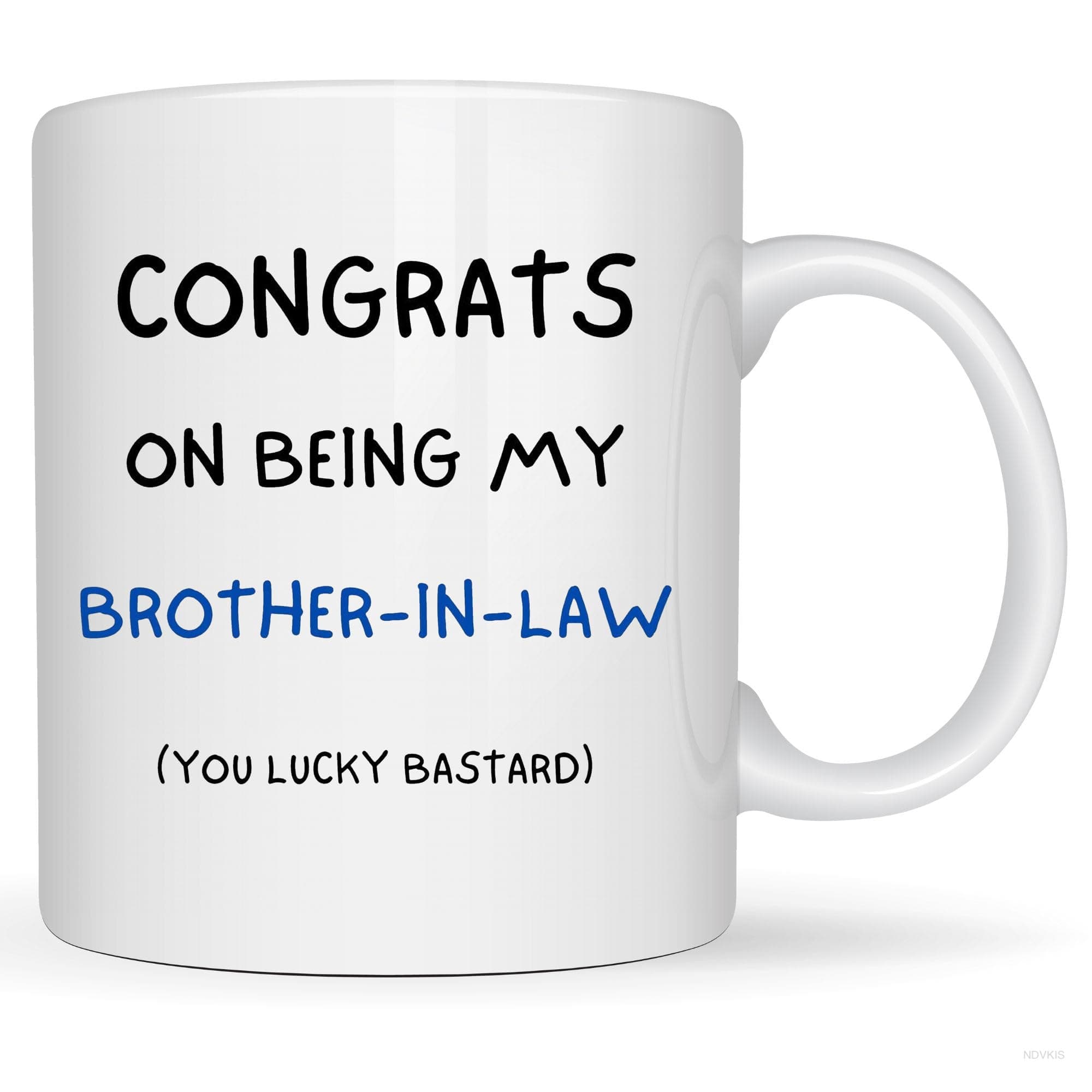 NDVKIS Brother-In-Law Mug, 11 oz Double-Walled Ceramic Mug, Funny Gift For Brother In Law