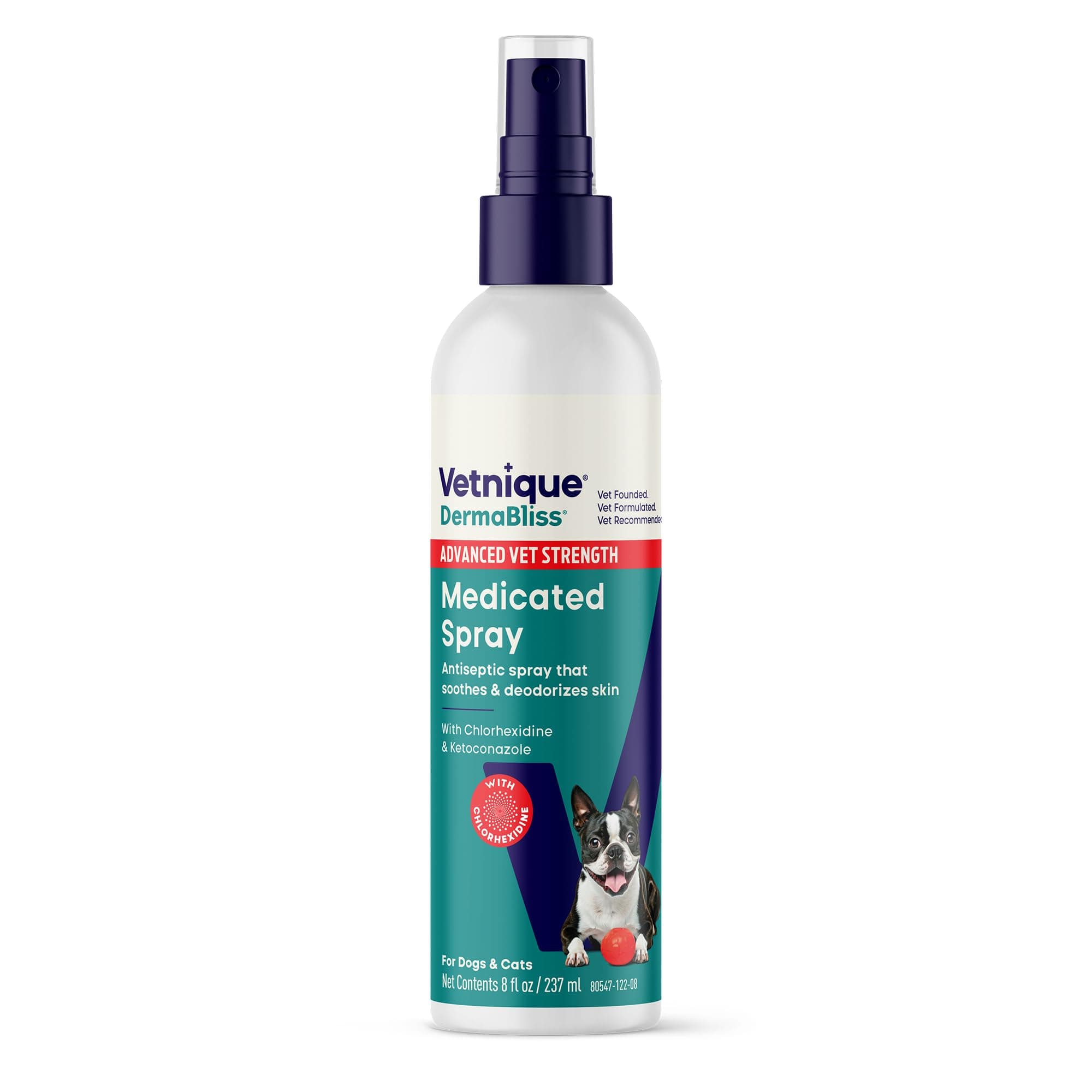 Vetnique Dermabliss Medicated Chlorhexidine Spray for Dogs & Cats, No-Sting