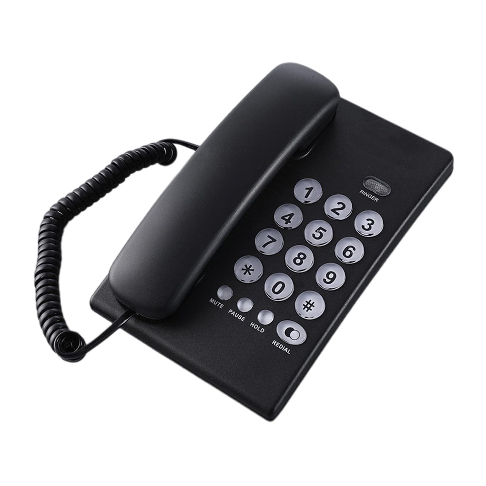 Nawwgy Desk/Wall Dual-use English landline Corded Landline Telephone Desk House Phone with Large Buttons Home Phone Corded Telephone for Home Office Hotel Bathroom