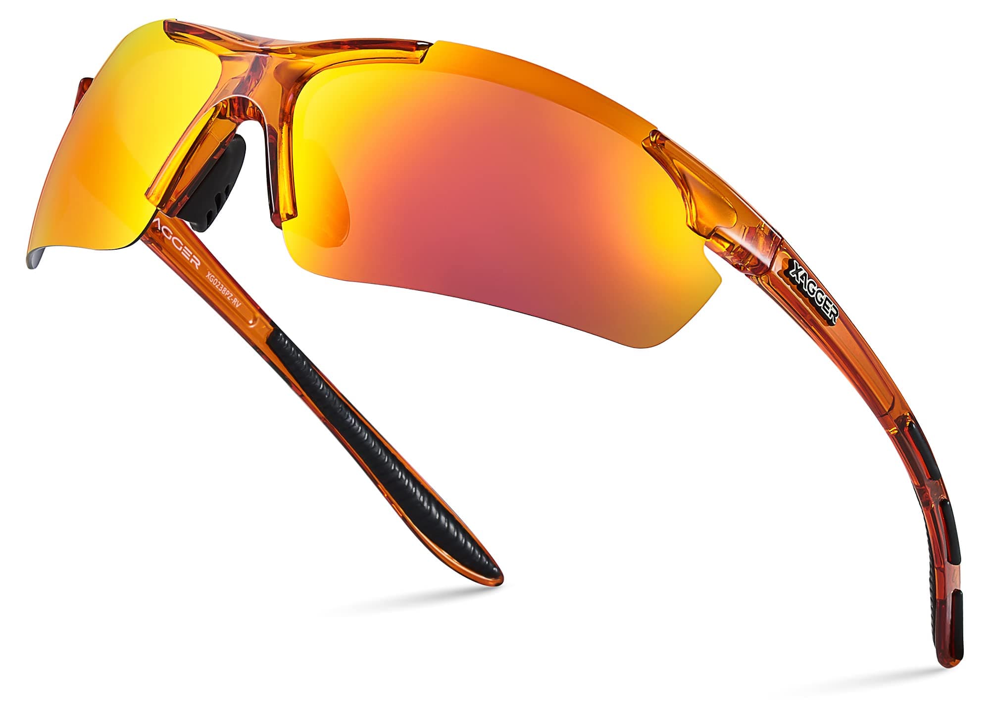 Xagger Polarized Sports Sunglasses for Men Women Wrap Around UV400 Running Baseball Softball Cycling Golf Hiking Fishing Driving Glasses