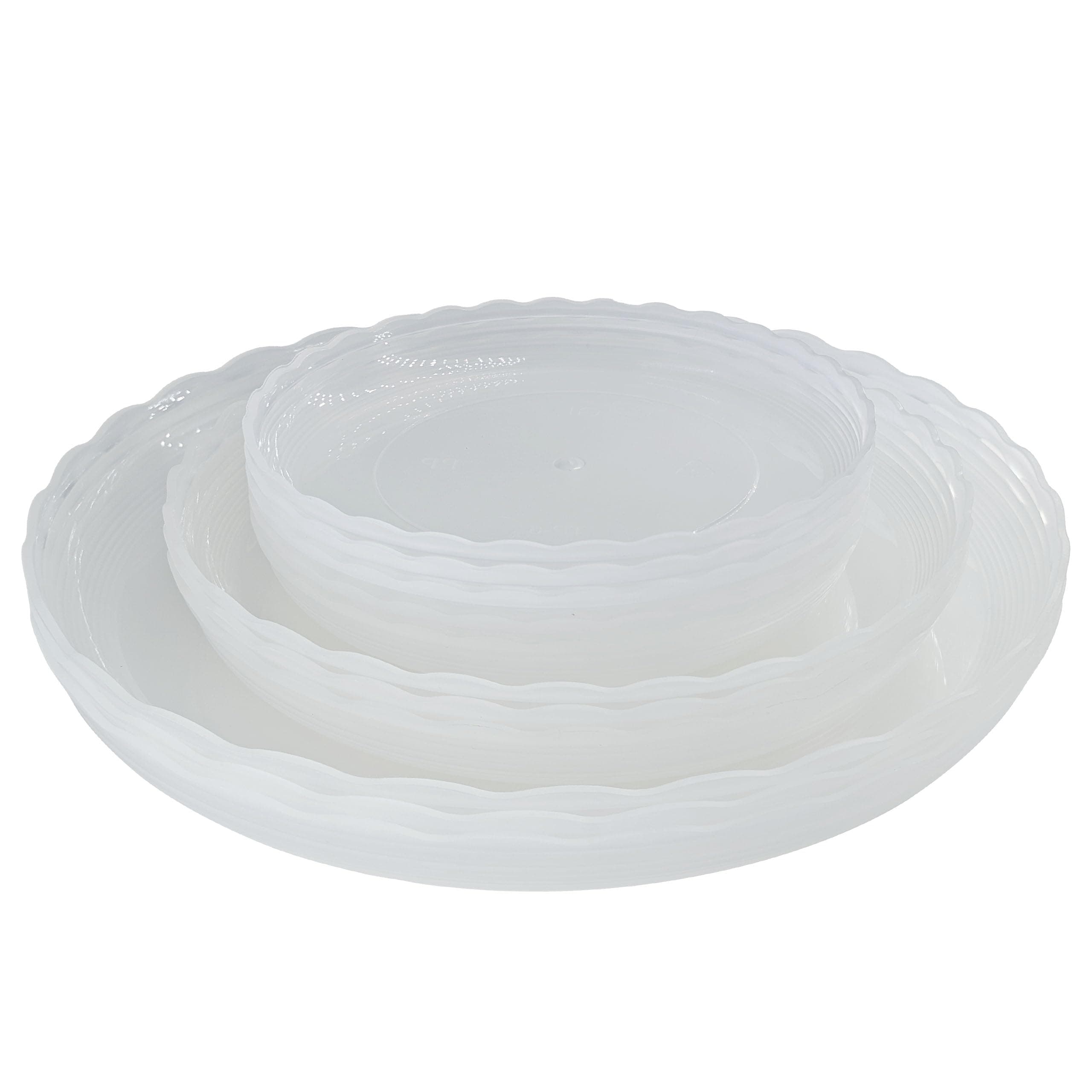 ECOESPTI 12Pcs Clear Plant Saucer, 6 8 10 Inch Durable Plastic Plant Tray, Round Plant Pot Saucers, Drip Tray for Indoor and Outdoor Garden, Clear