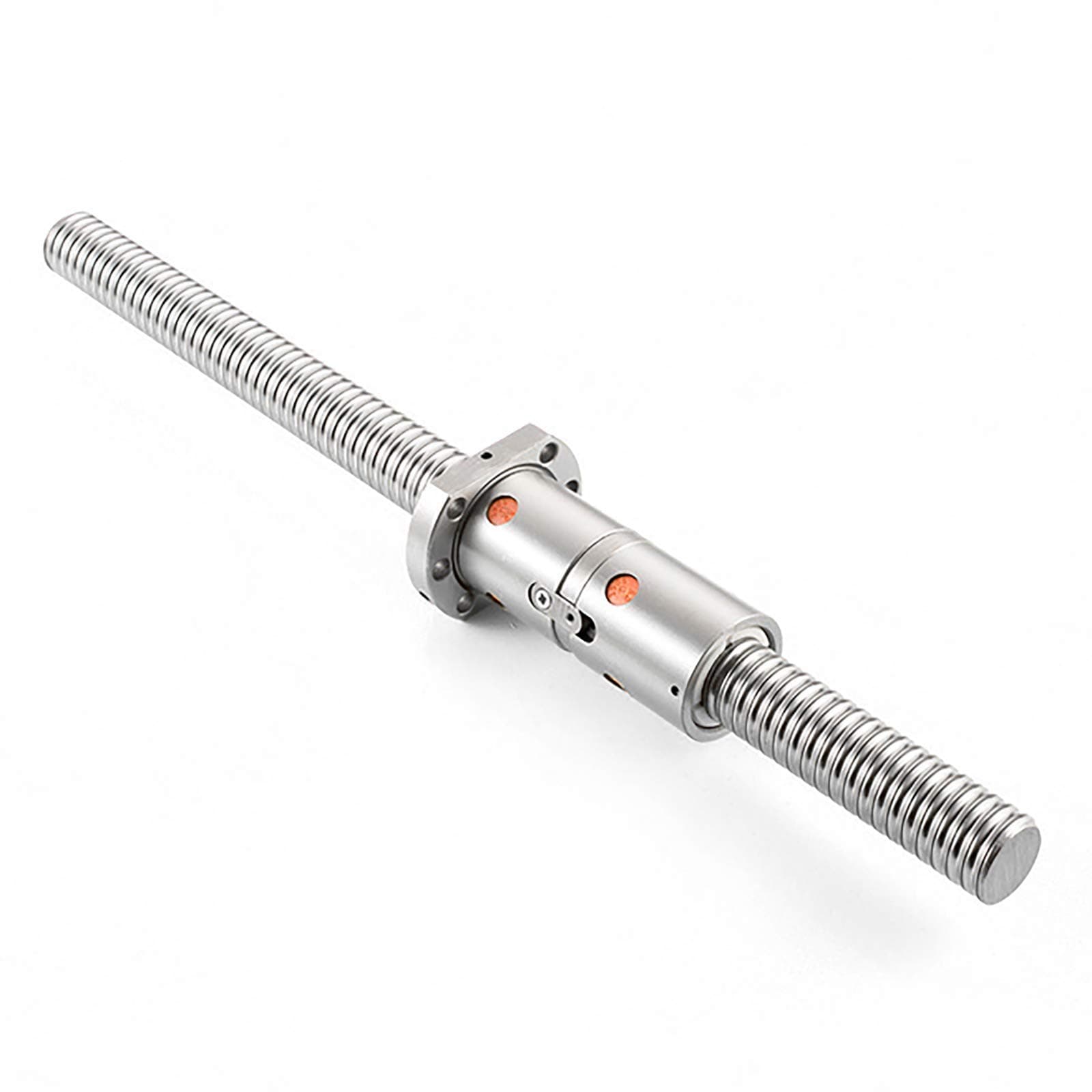 Mssoomm Double Nut Ball Screw DFU2005 RM2005 20mm Length 67.72 inch / 1720mm with Double Nut No End Machining for CNC Machine