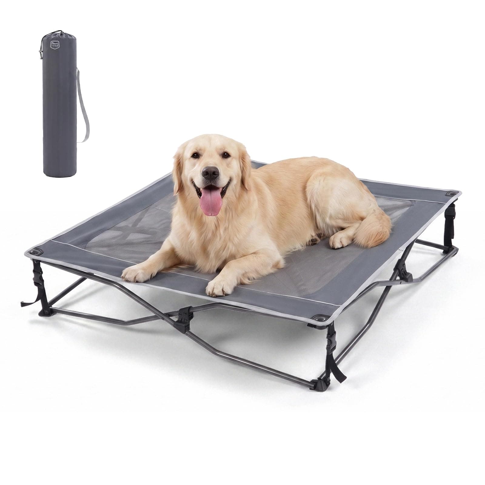 TIMBER RIDGE Folding Pet Bed Cot Mesh Sleep Bed for Dogs Cats Other Medium Animals 36" L x 36" W x 7.8" H