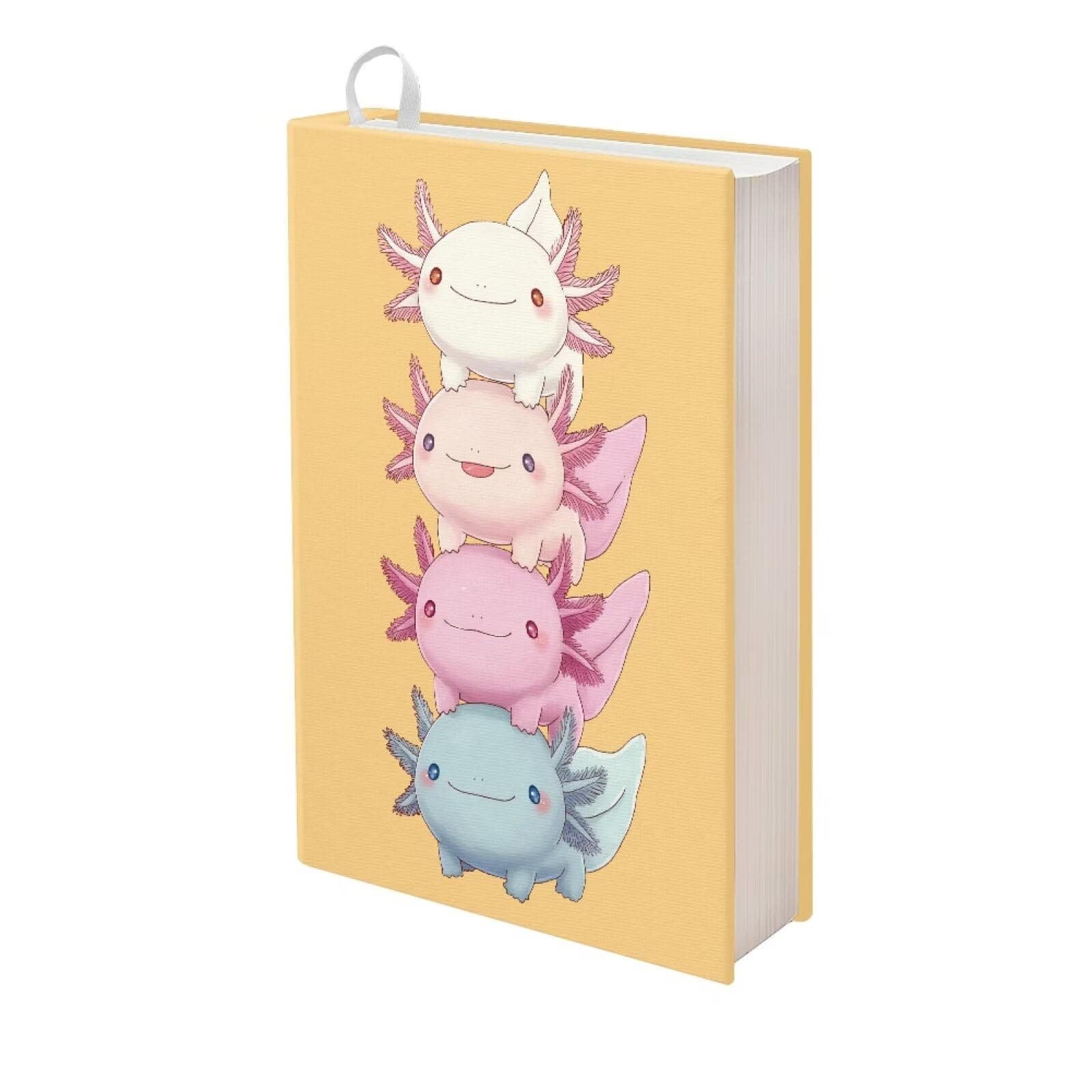 Dolyues Axolotl Book Cover 9x11 Inch - Cute Polyester Sleeve, Washable Protector for ScienceTextbook, Educational Gifts Back to School Gifts