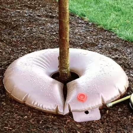 Ez4garden 15 Gallon Slow-Rrelease Tree Watering Bags New Tree Irrigation Ring Automatic Drip System for Planting Trees and Shrubs,Brown