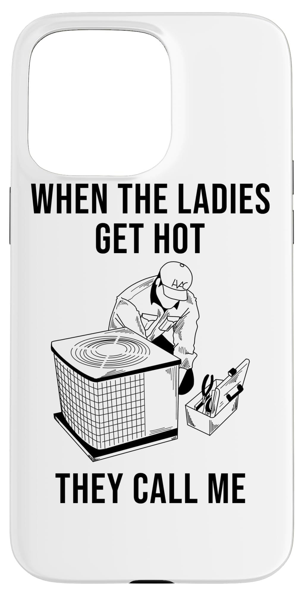 Funny HVAC Technician Gift For Men Cool Mechanical Tech Fan Case for iPhone 15 Pro Max