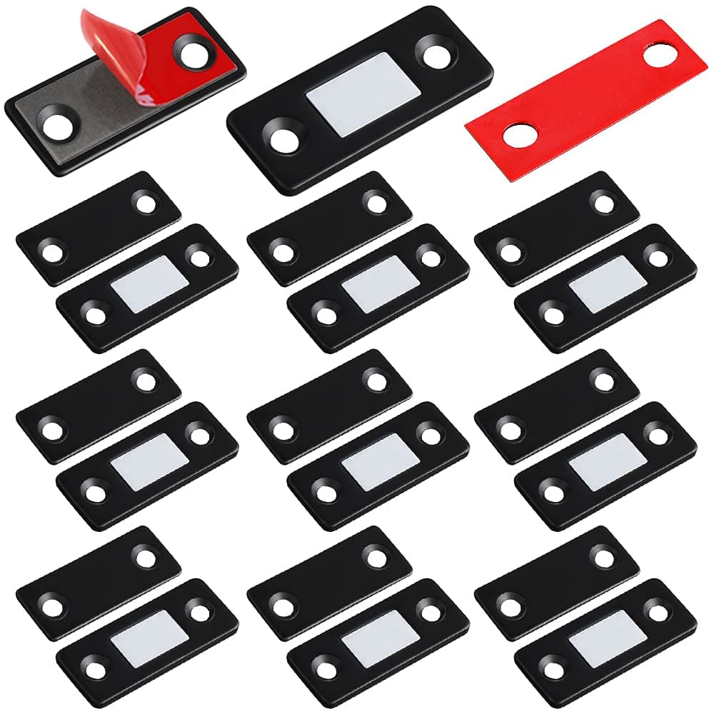 Cabinet Magnetic Catch Jiayi 10 Pack Ultra Thin Cabinet Door Magnets Stick on Drawer Magnets Cabinet Latch Magnetic Closures for Cabinets Kitchen Closet Door Closing Magnetic Door Catch Closer
