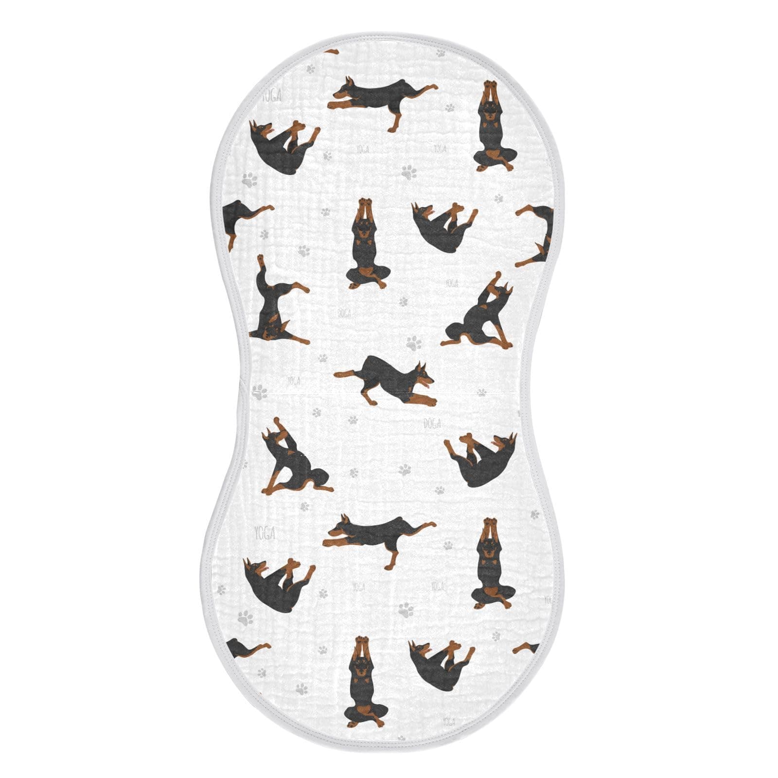 vvfelixl Burp Cloths Exercises Doberman Dog for Baby Boy Girls Baby Washcloths Burp Rags 1 Pack White