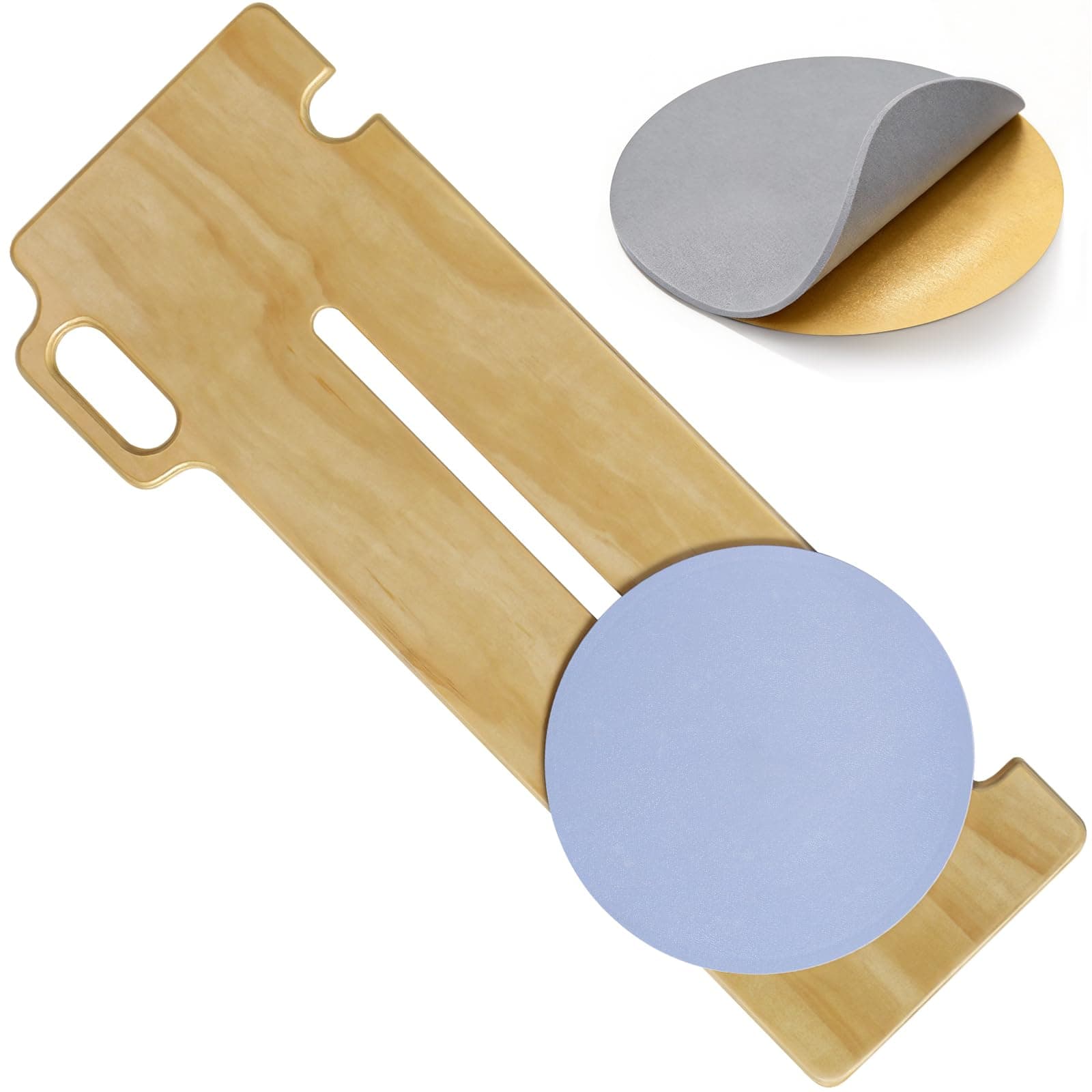 Transfer Board Patient Slide Assist Device for Transferring Patient Elderly, and Disabled from Wheelchair to Bed, Toilet, Bathtub, Sliding Boards Platform with PU Pad (30" x 12" x 0.7")