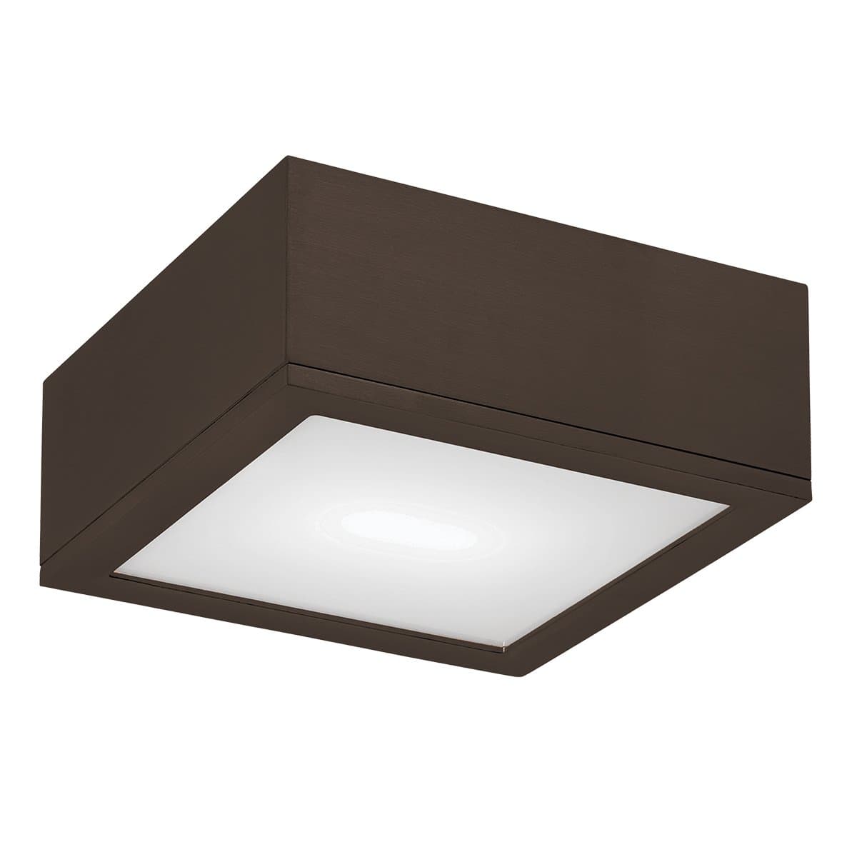 WAC Lighting FM-W2510-BZ Rubix 10" Outdoor LED Flush Mount, Large, White/Bronze