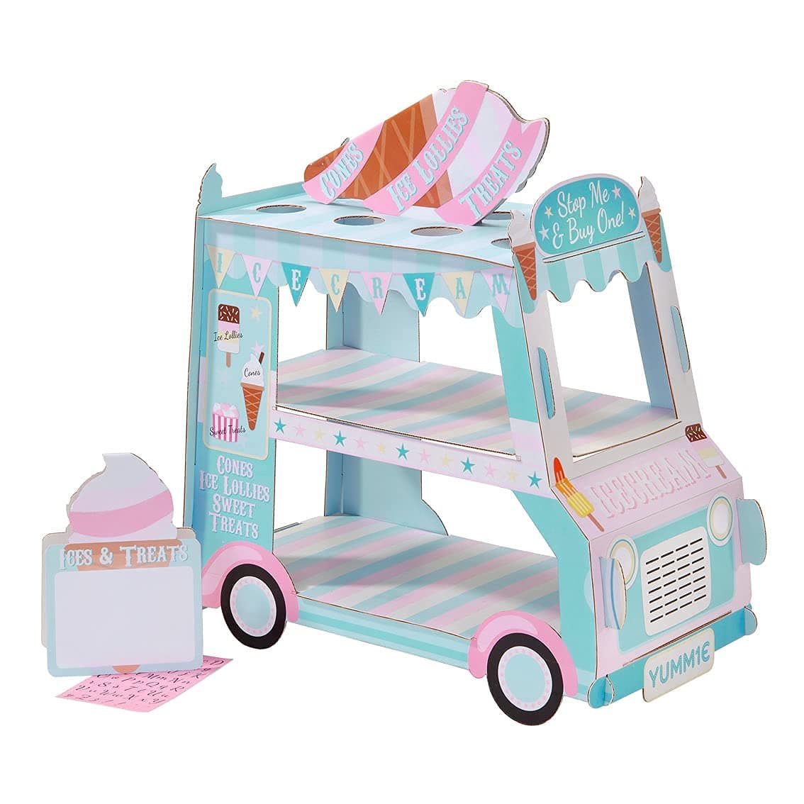 Talking Tables Ice Cream Party Decorations | Party Table Centrepiece | Ice Cream Cart Party Decorations | Great For Kids Party And Birthday Decorations | Paper