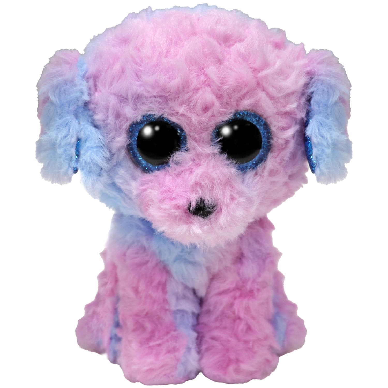 TY Beanie Boos T37389 Flora The Poodle with Big Eyes and Glitter - The Big Glitter Eyes Plush Toy - 15 cm