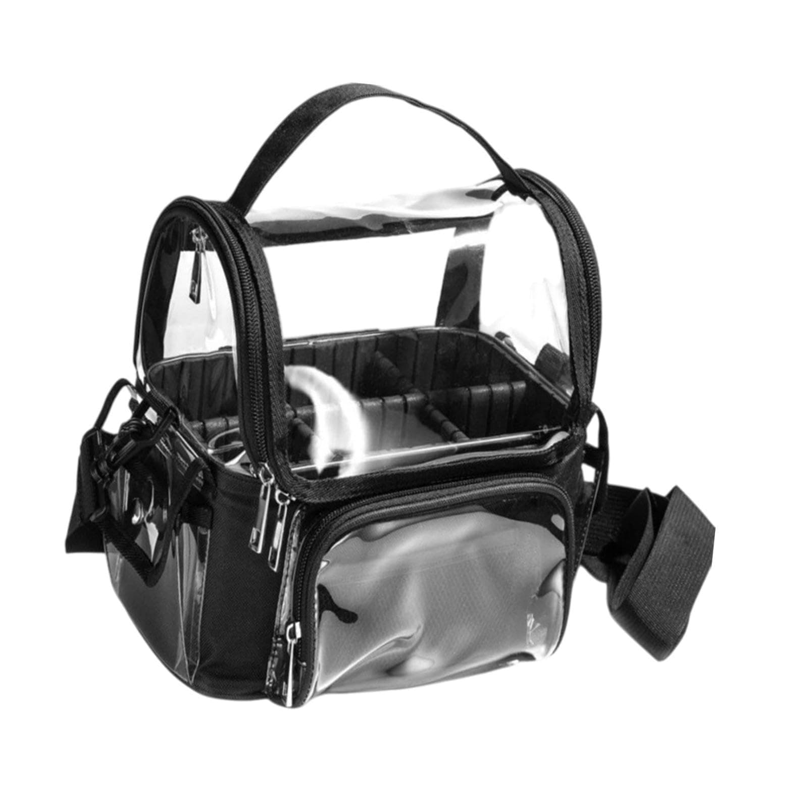 Clear Cosmetic Bag Toiletry Bag Travel Organizer with Handle PVC Makeup Case for Women