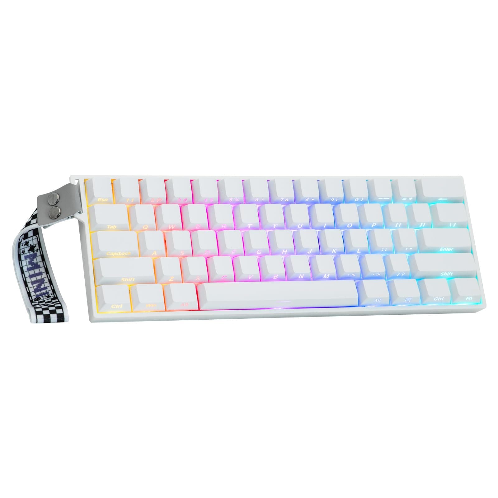 MechLands Aula Mini60 HE Pro Wireless Hall Effect Keyboard, 4000mAh, SOCD & DKS, Magnetic Gaming Keyboard with Fast Trigger & Adjustable Actuation, RGB Backlit (White)