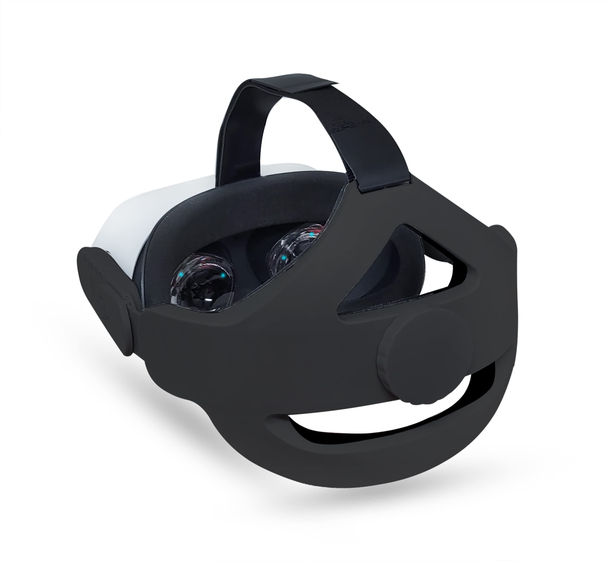 TNE Headband for Oculus Quest 2 Headset Virtual Reality VR | Replacement Accessories for Oculus Quest 2 Elite Head Strap Reduce Head Pressure, Enhanced Support, Adjustable, Large Rear Cushion (Black)