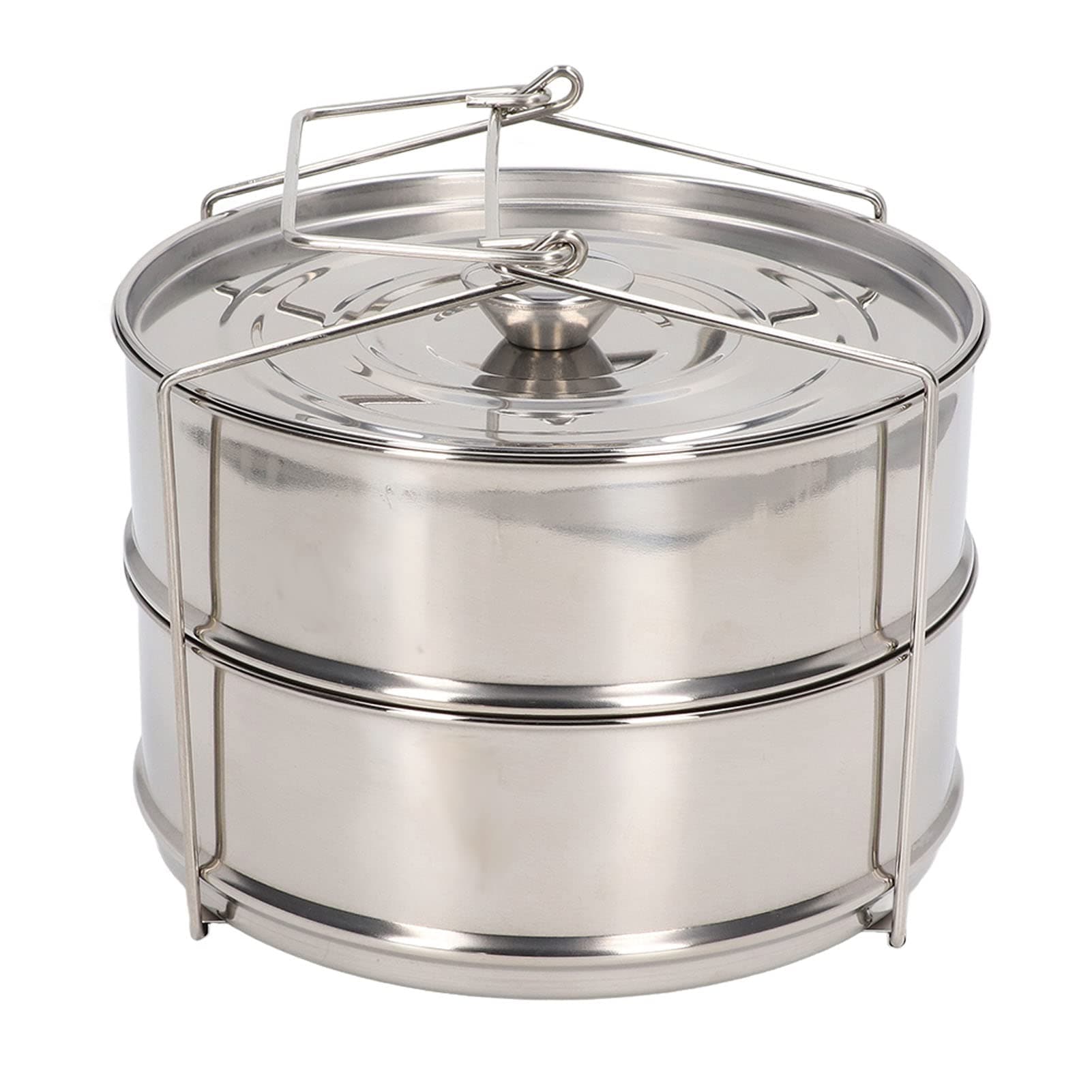 Steamer Pot for Cooking, 2 Tier Steamer Pot with Lid, Stainless Steel Steamer Pot, Multipurpose Cookware for Vegetable, Dumpling, Stock, Sauce