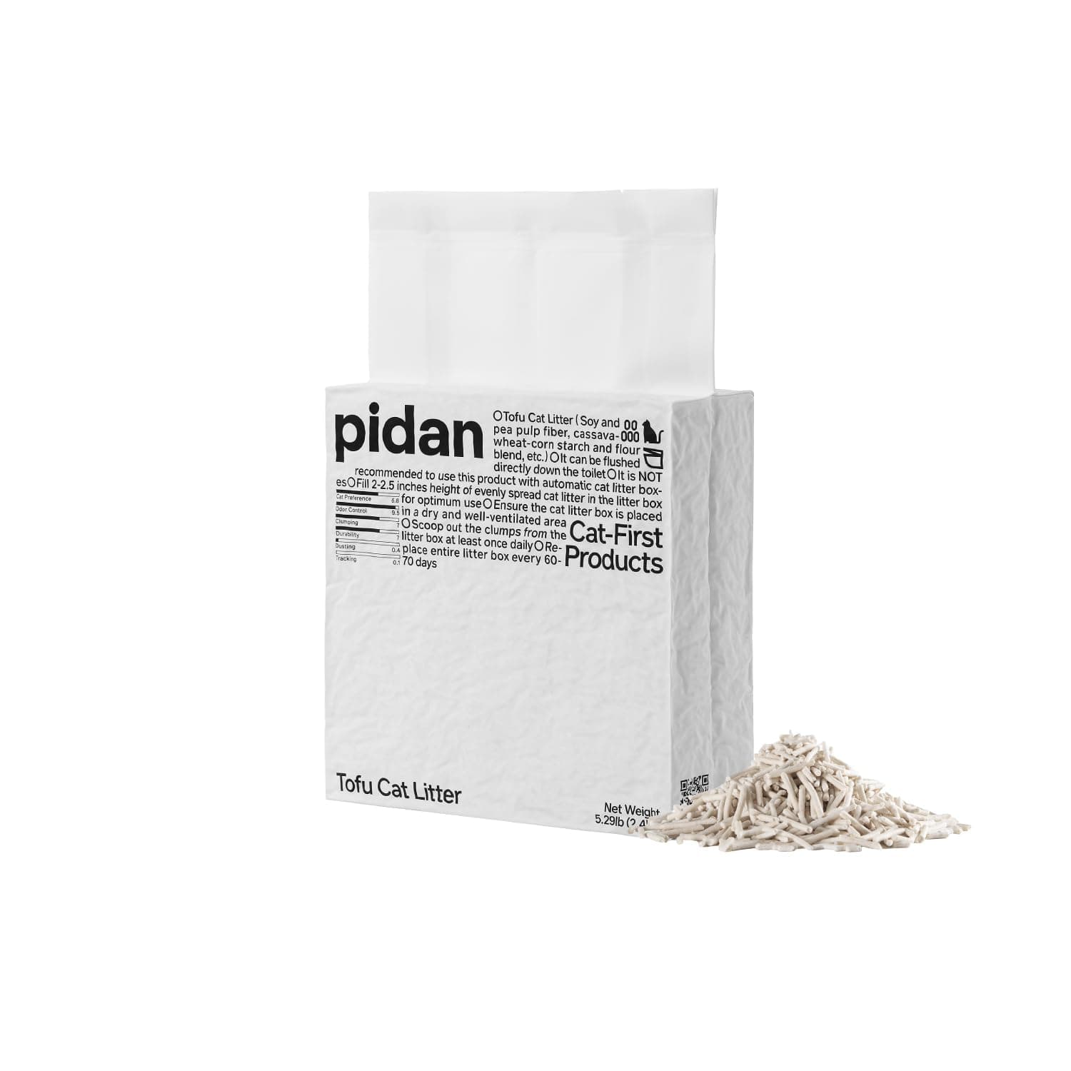 pidan Tofu Cat Litter Clumping,Flushable,Plant Based Litter 1 Pack