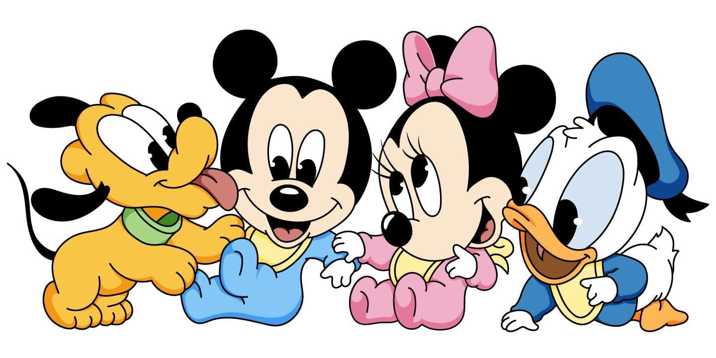 Removable Baby Cartoon Characters Decoration Adhesive Home Living Room Vinyl Wall Decal - 22" x 36" Kids Toddlers Bedroom Nursery Wall Decor Sticker