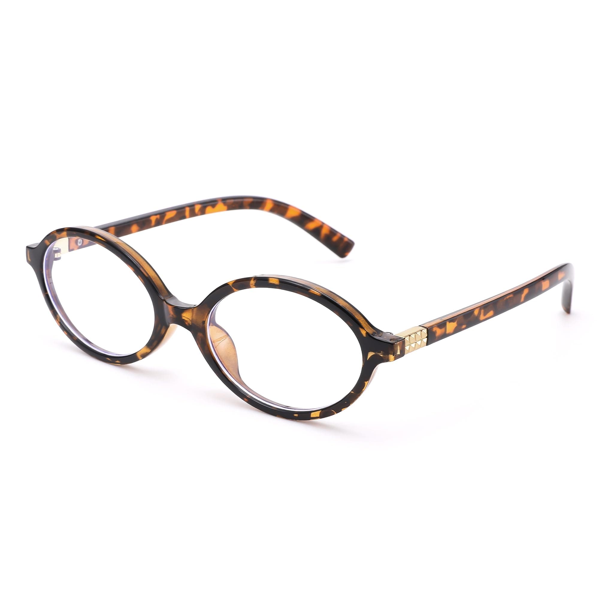 GLARDEFE Retro Oval Blue Light Blocking Glasses for Women Cute Eyewear
