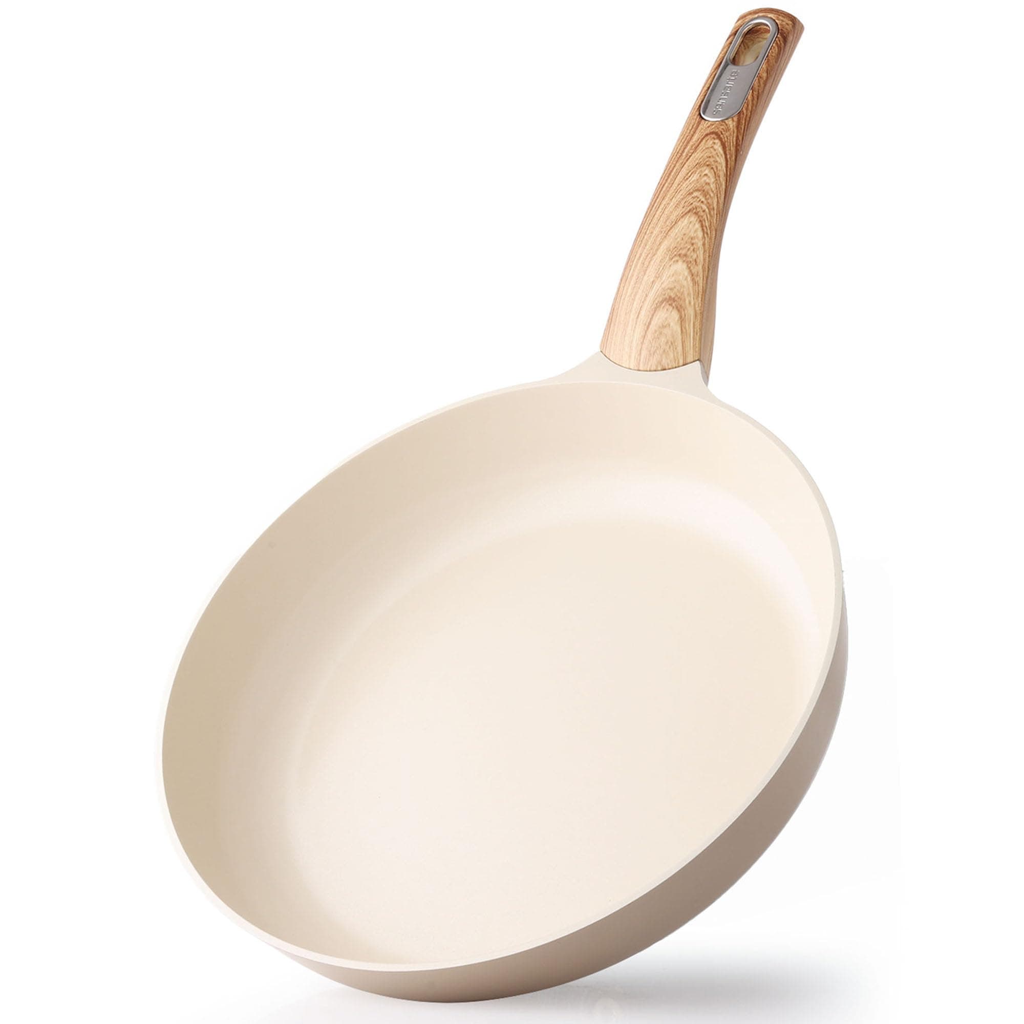 SENSARTE 8inch Ceramic Nonstick Frying Pan Small Skillet, Taupe