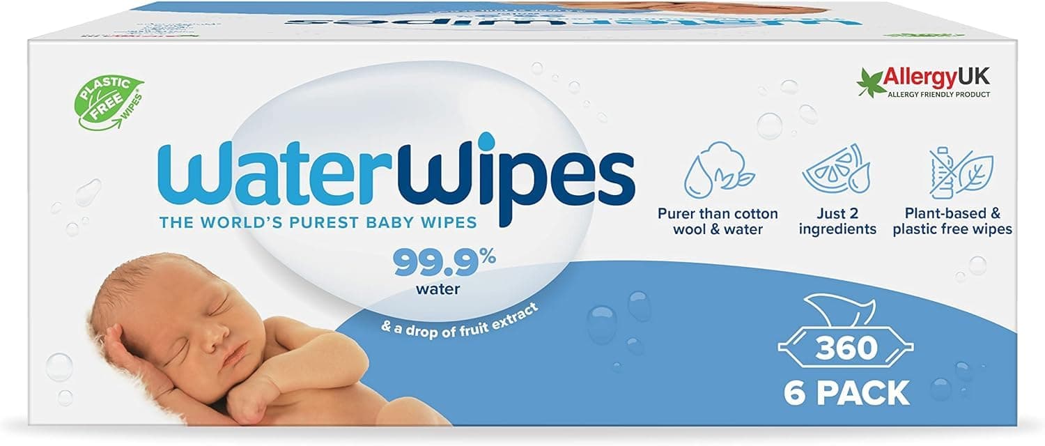 DERMAH2O DermaH20 Water Wipes - Worlds Purest Baby Wipes 60s (Pack of 6)