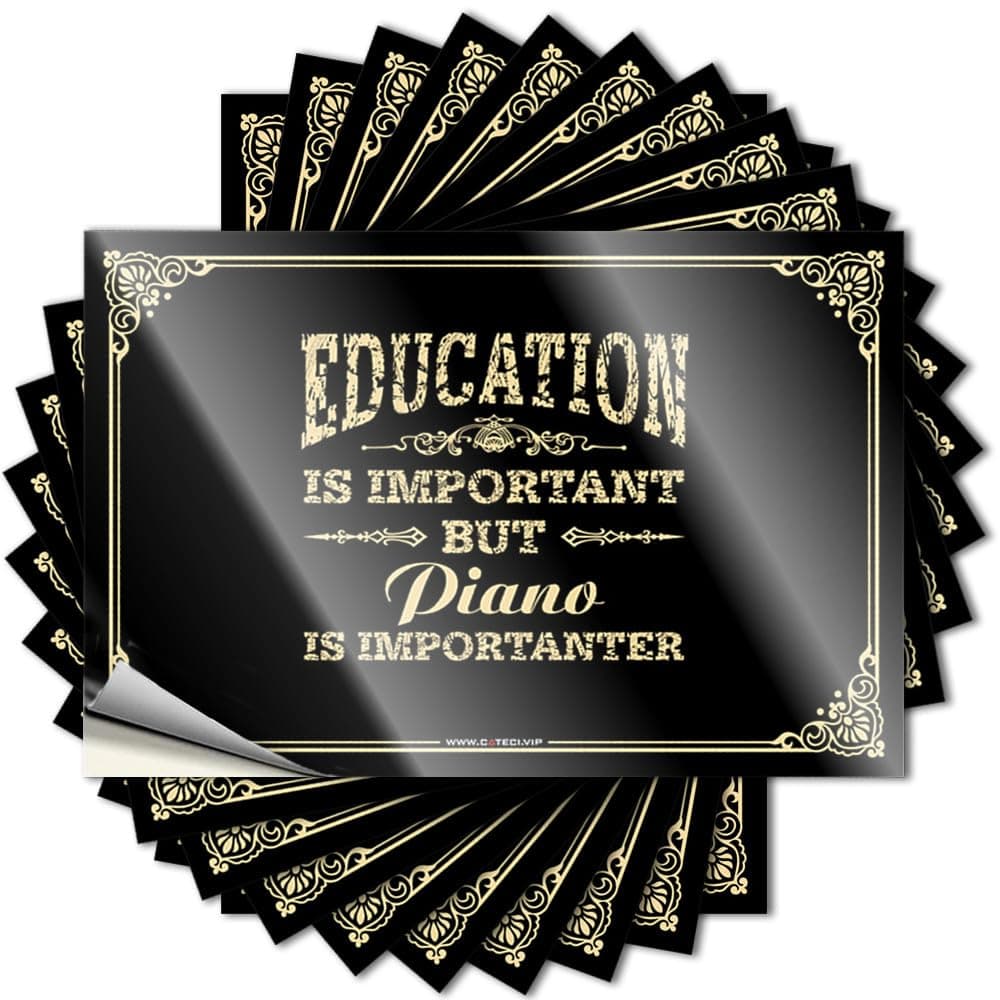 Car Stickers for Men Education is Important But Piano is Importanter Stickers Stickers Funny Stickers for Car (Color : Colour, Size : 6X9CM)