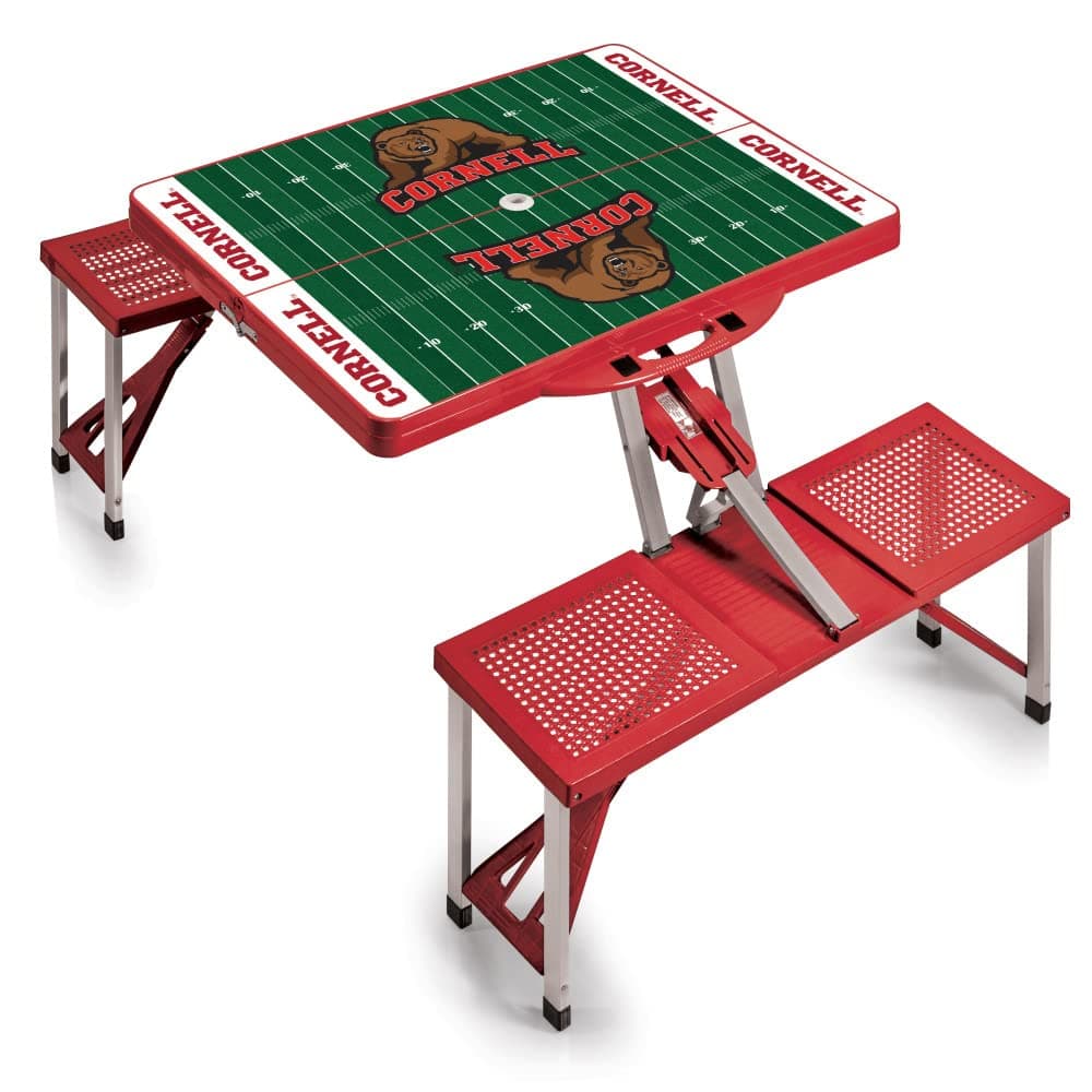 NCAA Cornell University Bears Digital Print Picnic Table Sport, Red, One Size