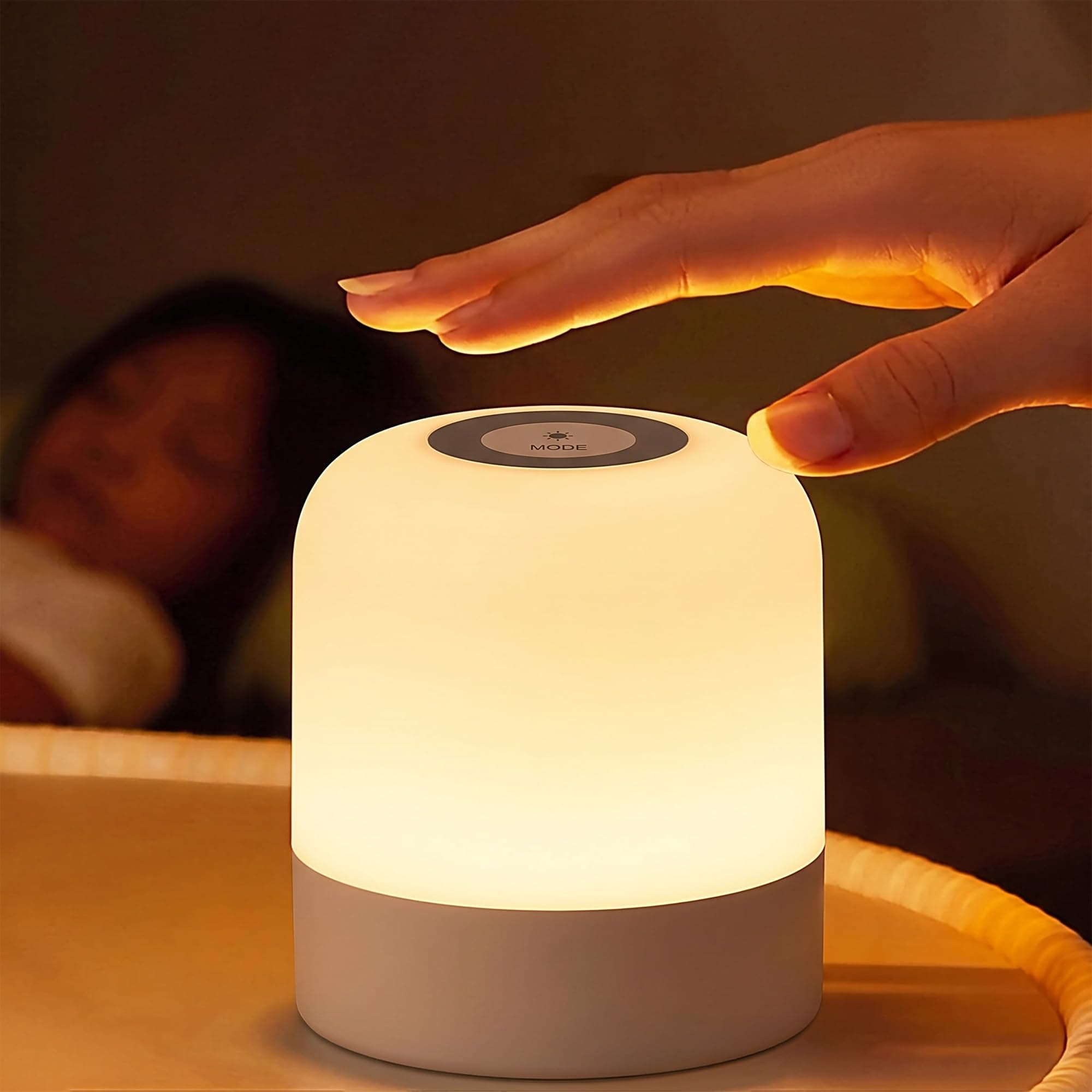 FNMYCO Baby Night Light, 3 Colors Egg Light for Nursery, Small Bedside Lamp